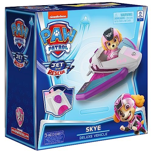 Paw Patrol, Jet to The Rescue Skye Deluxe Transforming Vehicle with Lights and Sounds