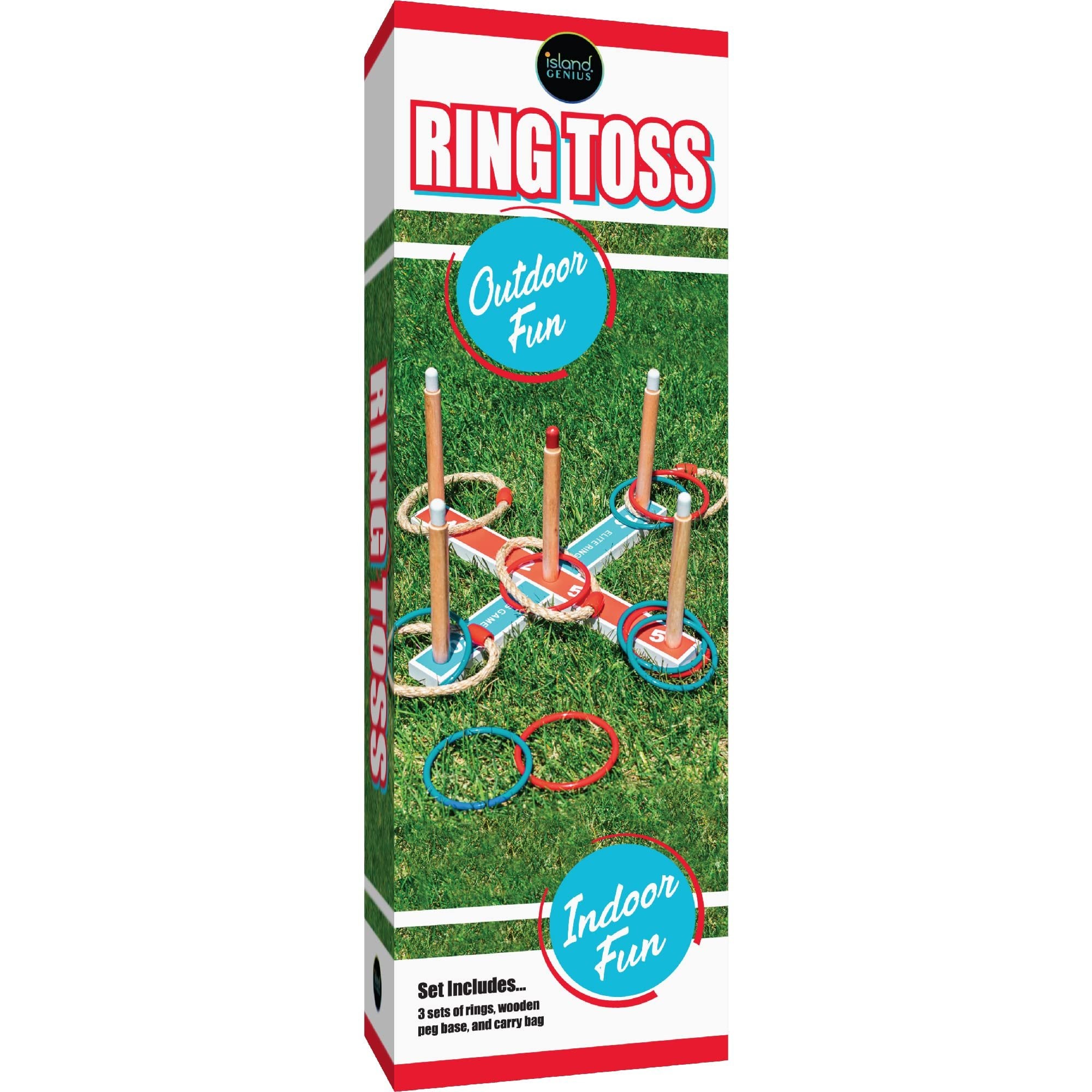 Island Genius Ring Toss Game for Kids Adults and Family | Outdoor Toys & Activities for Backyard Camping and Lawn