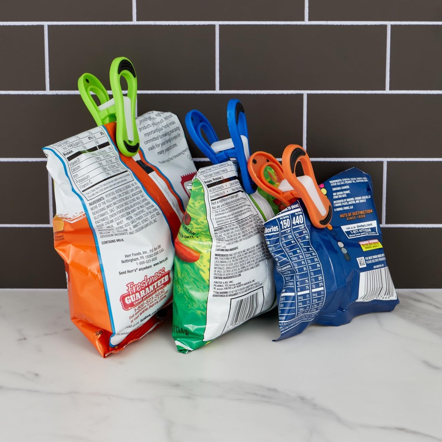 Home Basics BC37290 Multi-Purpose Plastic Clips, 1.50" H x 2.75" L x 1" W, Multicolor