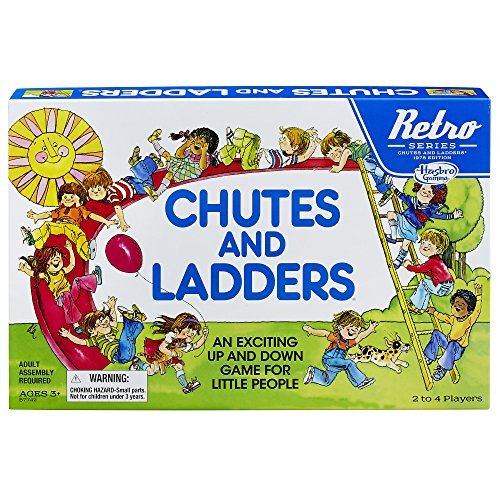 Hasbro Gaming Chutes and Ladders Game: Retro Series 1978 Edition