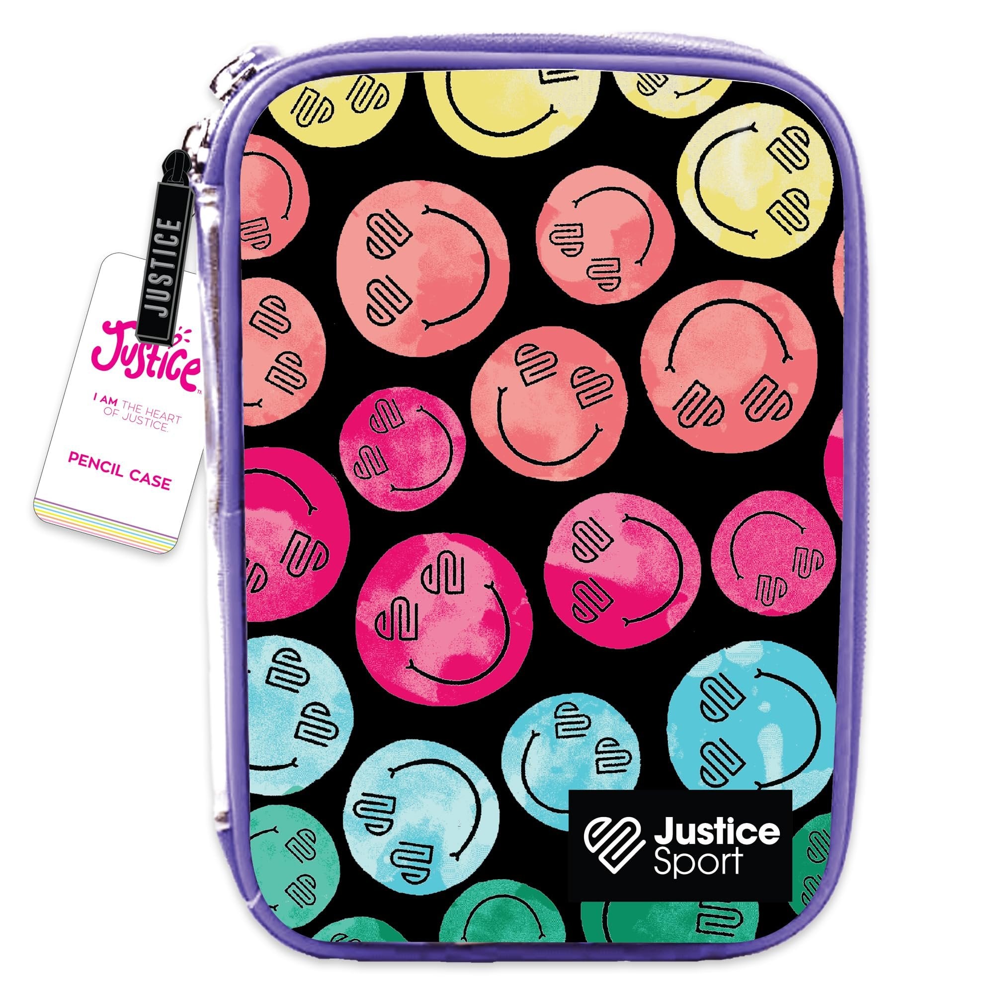 Innovative Designs Justice Pencil Case Organizer, Pen or Pencil Pouch with Zipper for Art Supplies or Stationery, 711214JUS