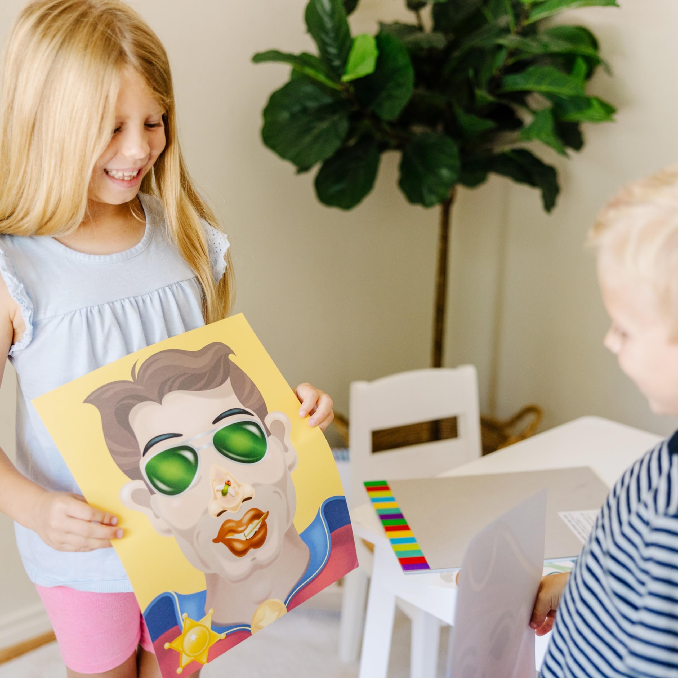 Melissa & Doug Make-a-Face Sticker Pad - Crazy Characters, 20 Faces, 5 Sticker Sheets