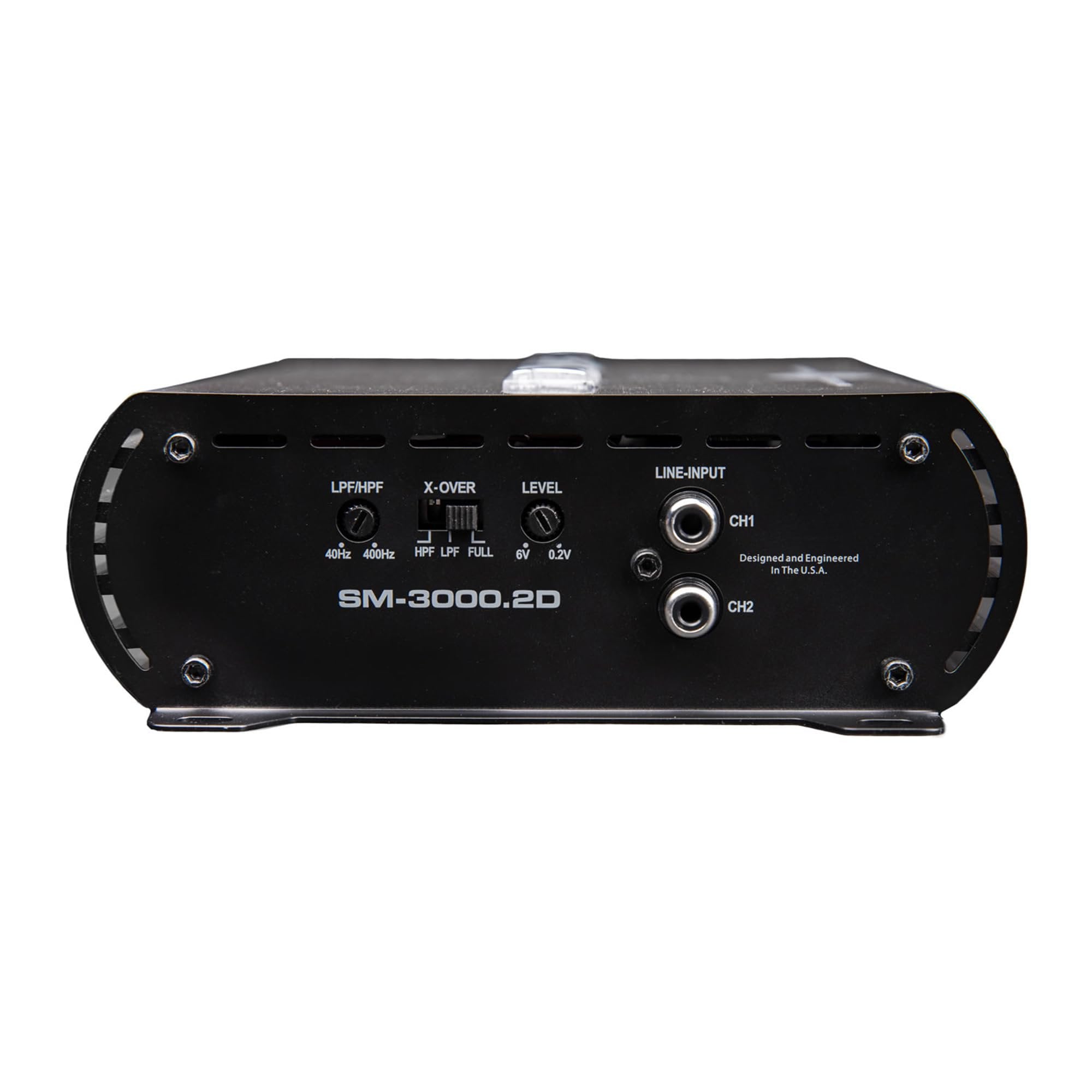 Autotek 3000 Watt 2 Channel Car Audio Amplifier with Bass Knob, High Output Class D Mono Bridged 4 Ohm Stable Input, Street Machine, SM-3000.2D, Black