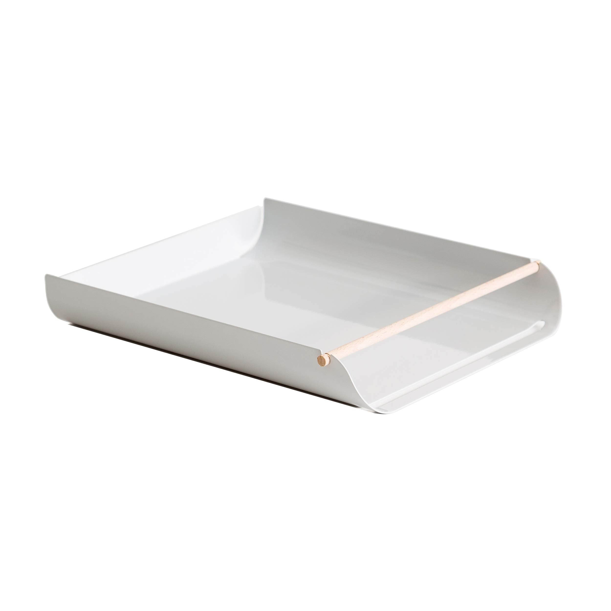 U Brands Metal Paper Tray, Letter Size, Desktop Accessory, Arc Collection, Grey, 3548A02-06