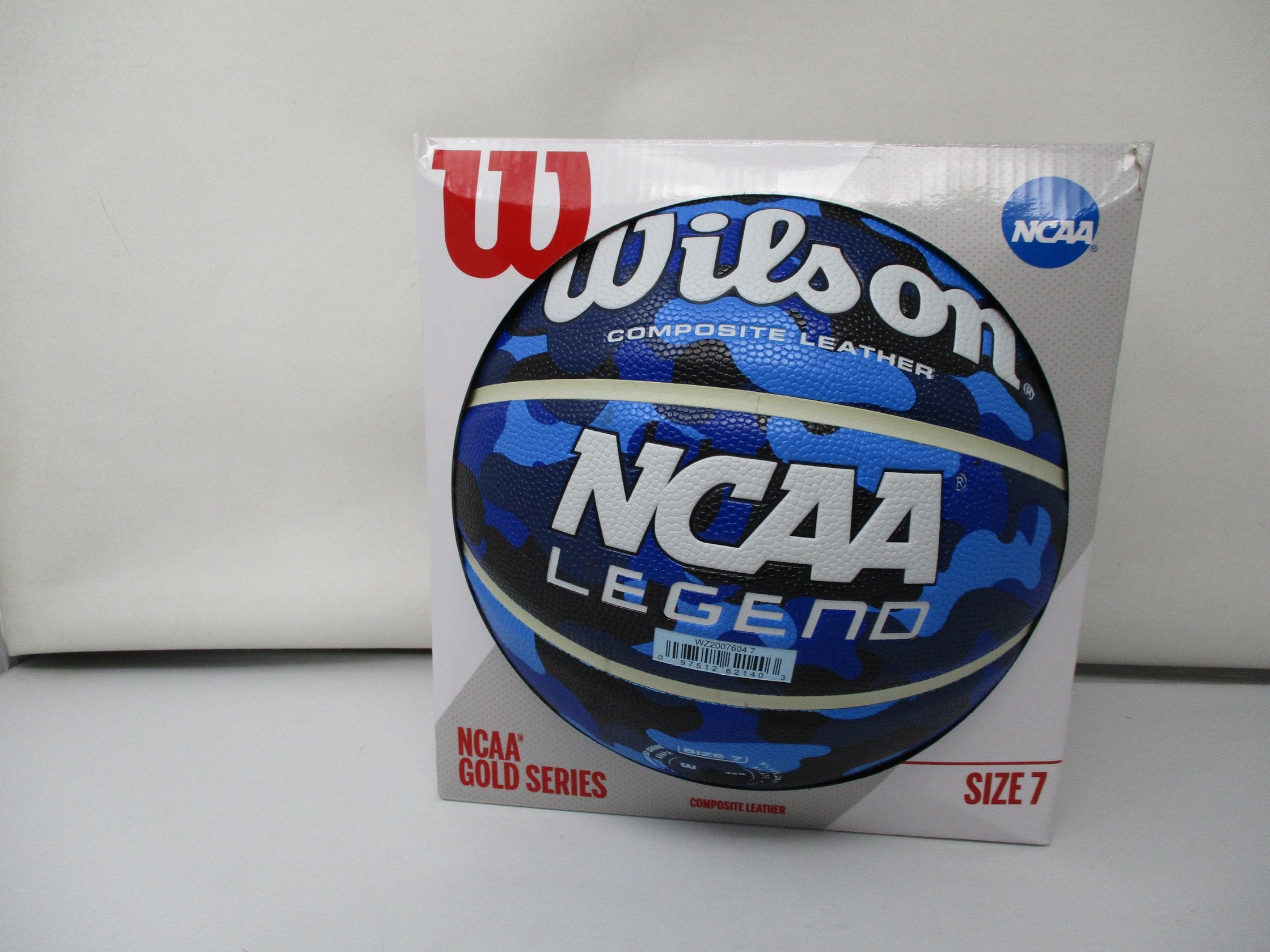 Wilson Gold Series NCAA LEGEND Composite Leather Size 7 Camouflage Blue Basketball