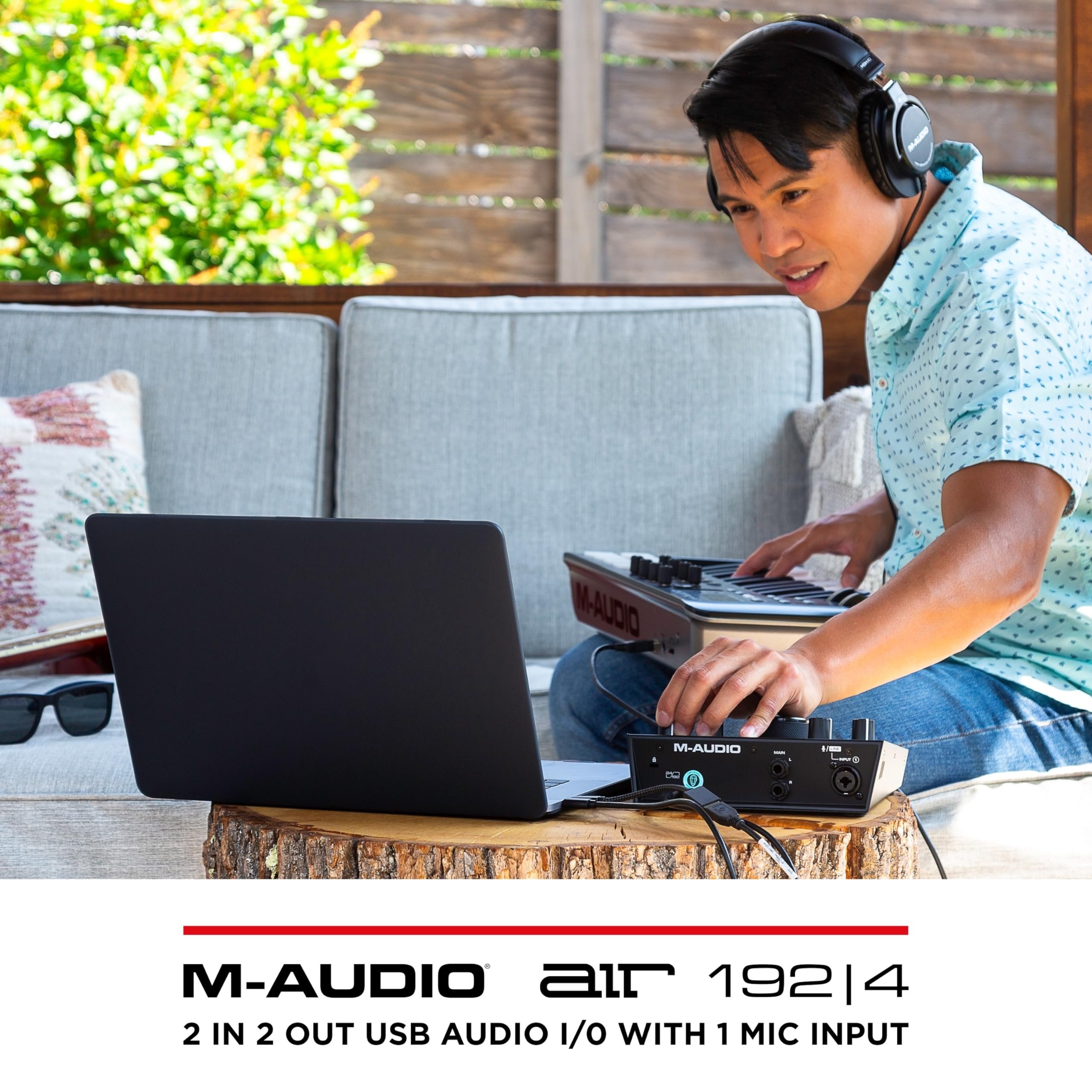 M-AUDIO AIR 192x4 USB-C Audio Interface for Recording, Podcasting, Streaming with Studio Quality Sound, 1 XLR in and Music Production Software