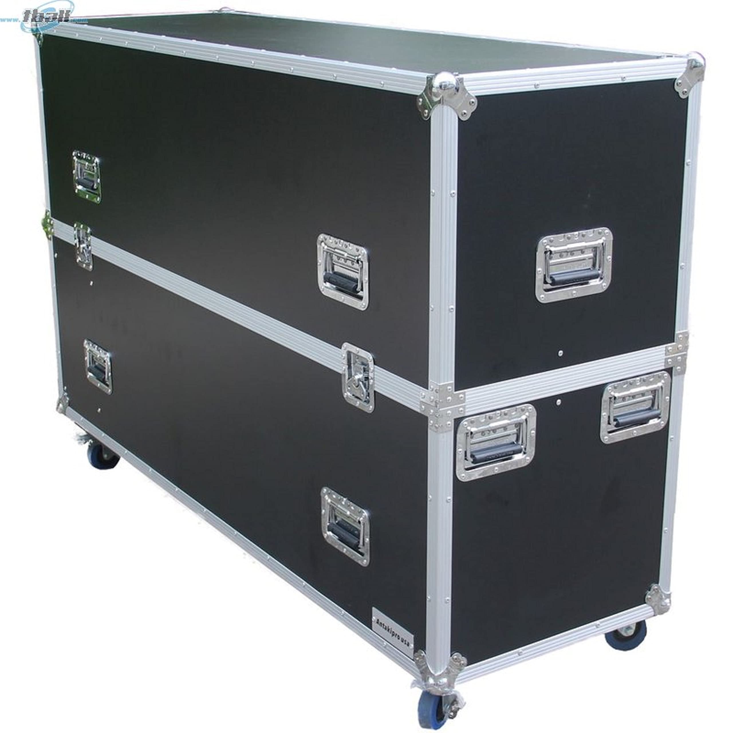 ANTAKIPRO AP-2LED63W Fly Drive Case For Two 63-inch LED or Plasma Displays with Caster Board
