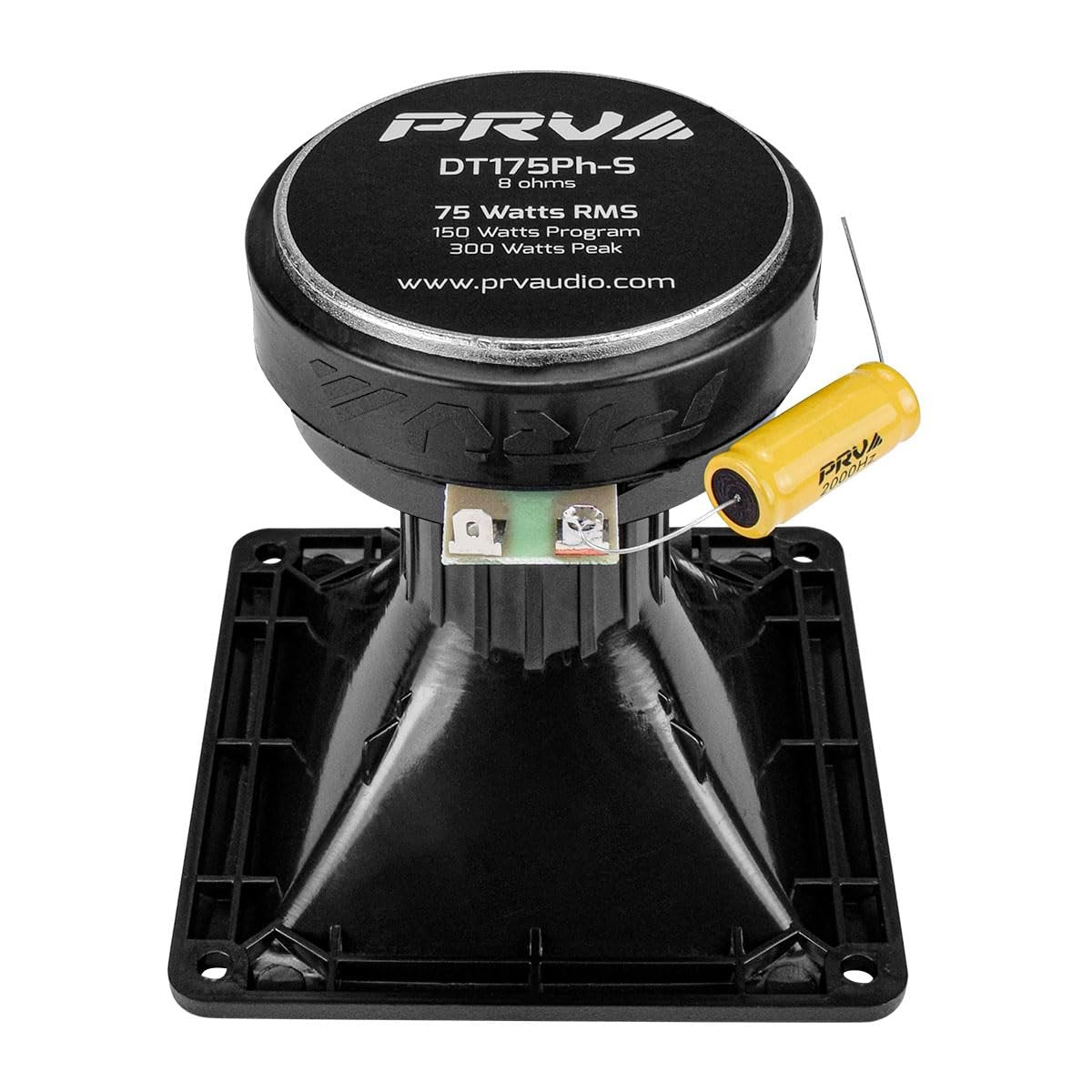PRV AUDIO WG175Ph 1" Exit Compression Driver, 150 Watts Program Power, High Frequency, 108dB Tweeter Driver + Horn Combo - Horn Driver Car Audio