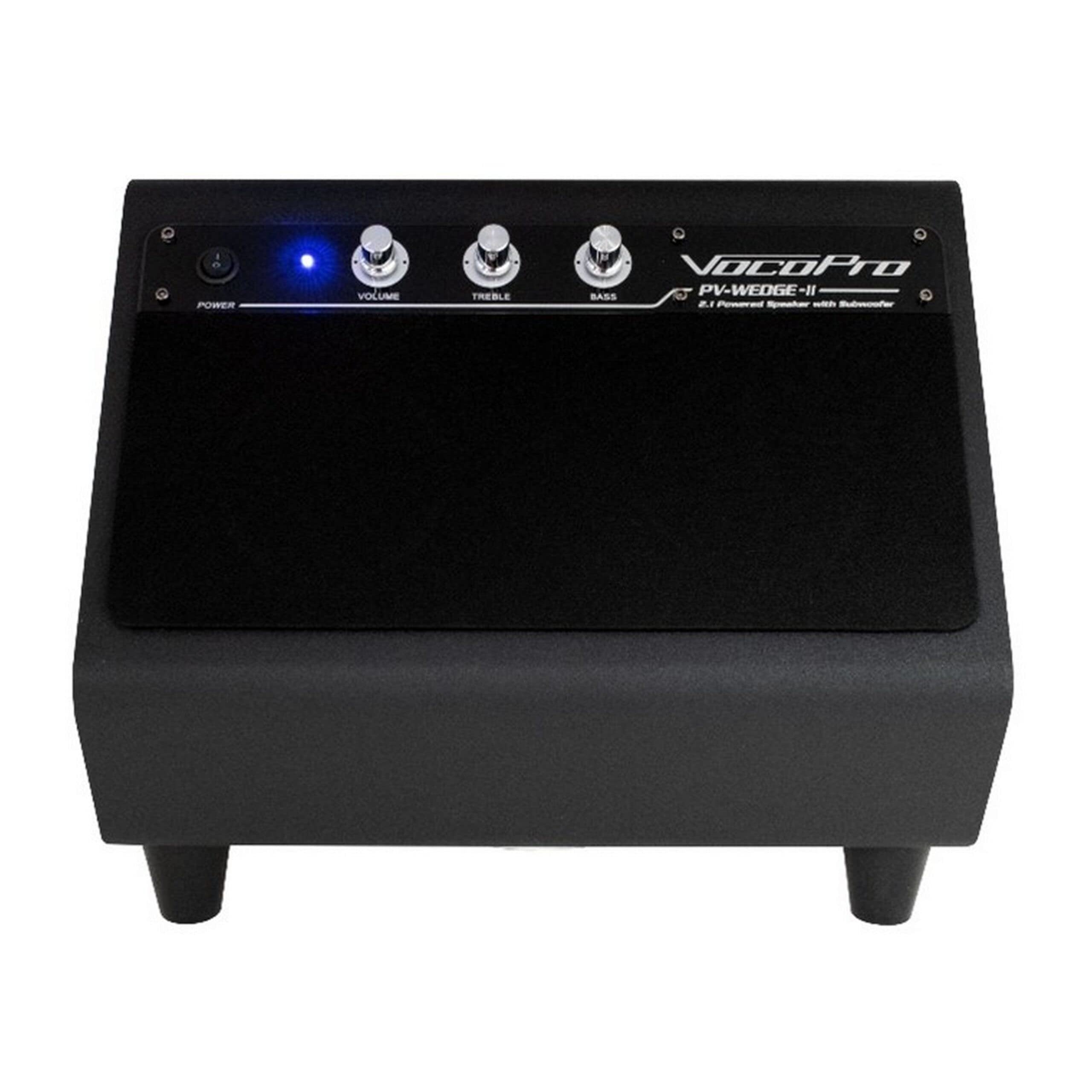 VocoPro Stage, 100W 2.1 PWR Vocal Speaker w/Built-in Subwoofer (PV-Wedge-II)