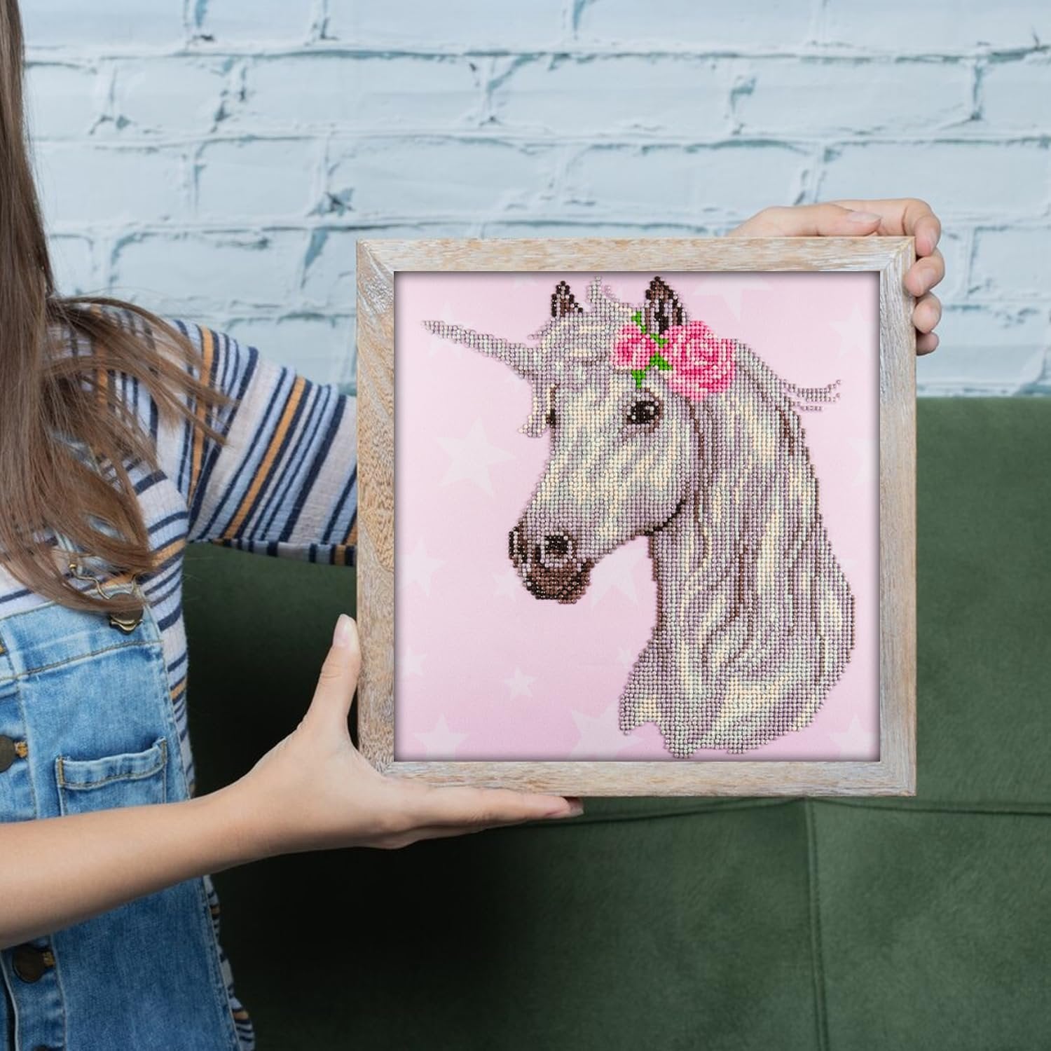 Leisure Arts DAK Diamond Art Kit 12x12 Intermediate Unicorn, None