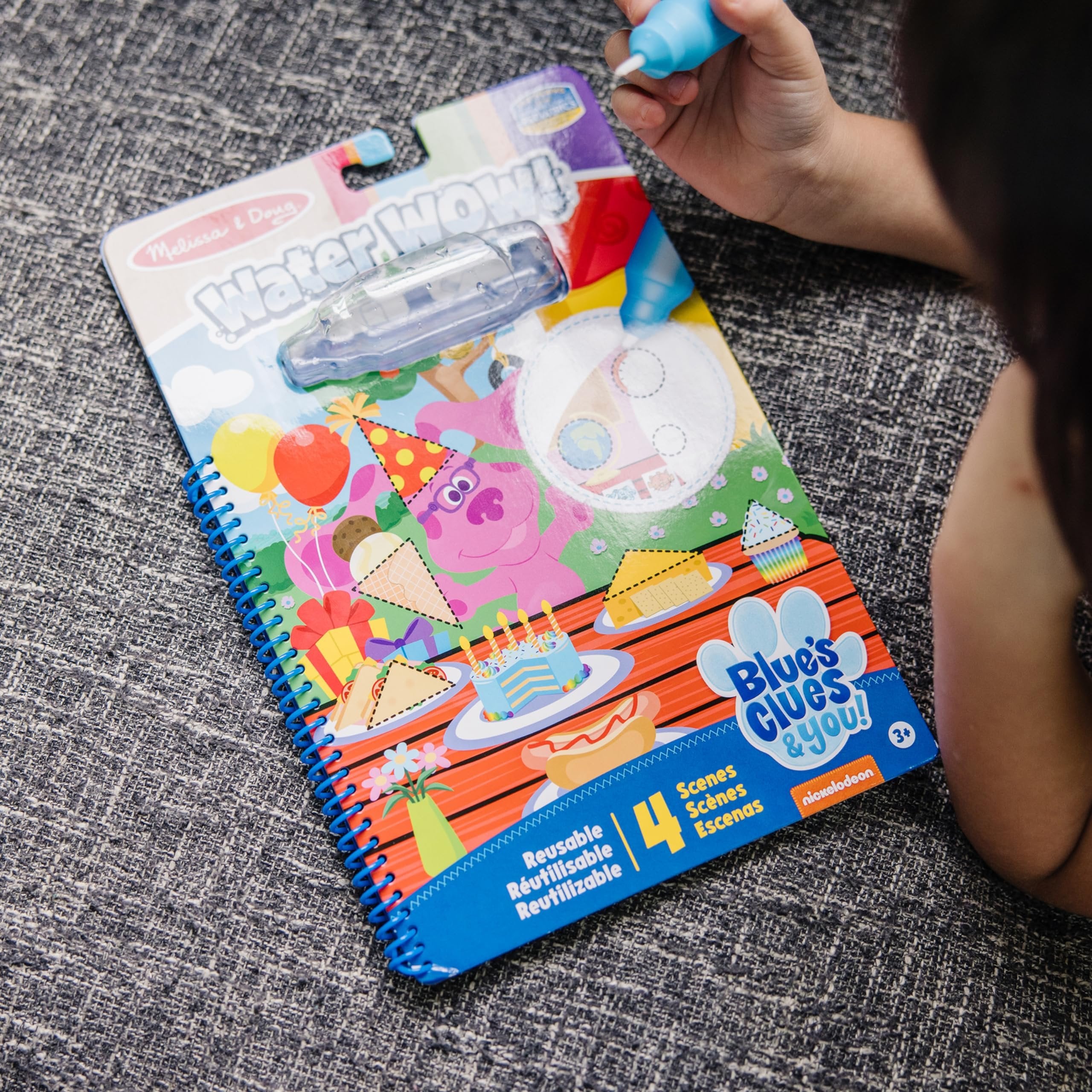 Melissa & Doug Blues Clues & You! Water Wow!! Shapes Water Reveal Travel Book | Activity Pad | 3+ | Gift for Boy or Girl