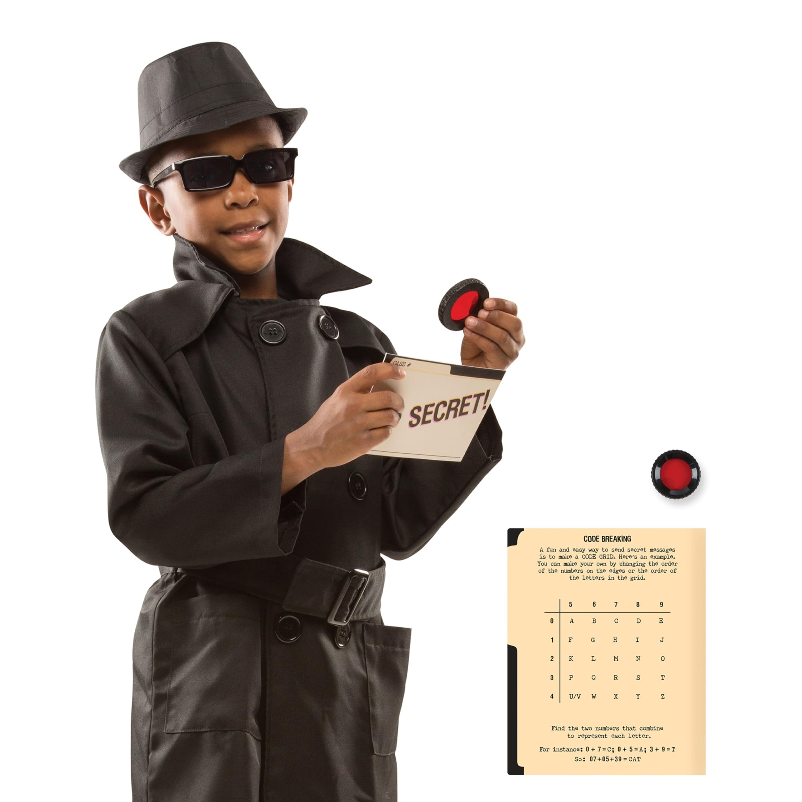 Melissa & Doug Spy Role Play Costume Set , Black