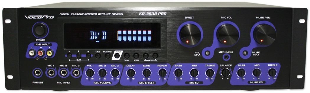 VOCOPRO KR-3808PRO Digital Karaoke Receiver with Key Control, 21.00 x 21.00 x 23.00