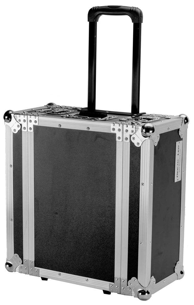 Flight Road 4u Deluxe Amplifier Rack Case With Pull-out Handle And Wheels (Black) Laminated 3/8" Plywood Case And 14" Body Depth Made To Transport Professional Effects Equipment DEEJAY LED TBH4UEDHW