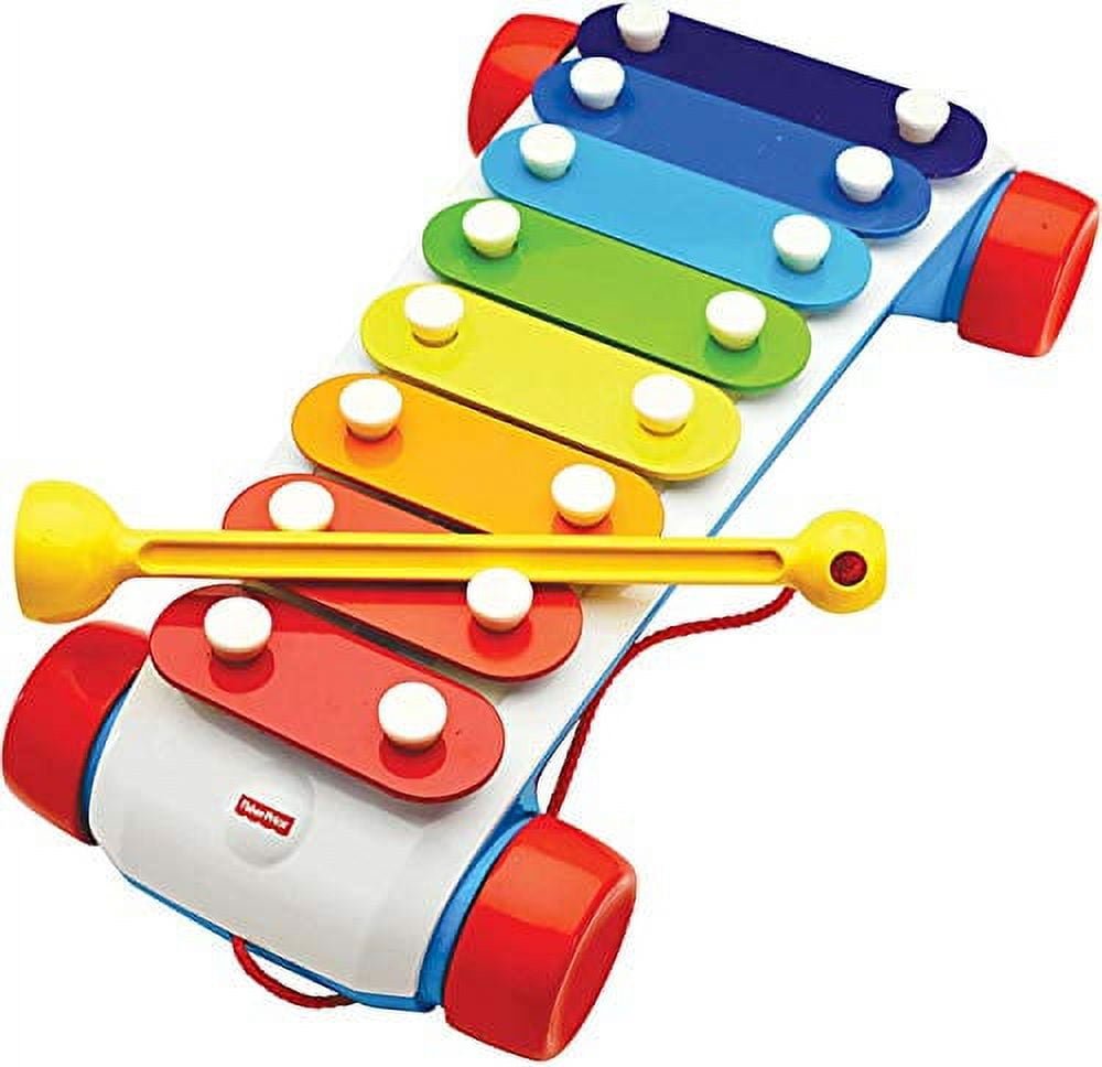 Fisher-Price Classic Xylophone Pull Toy, 8 Colorful Keys, Musical Instrument for Toddlers