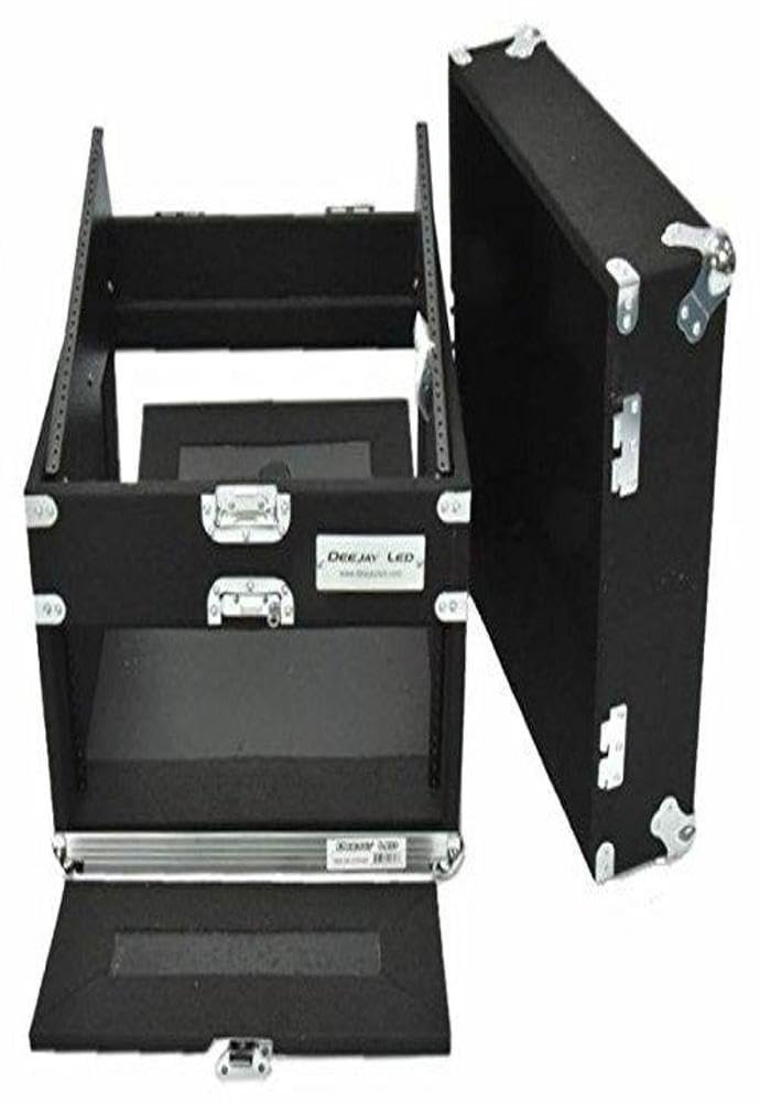 Professional 4u Amp Side 10u Mixer Side Lightweight And Durable Recessed Handles The Friction Fit Front And Rear Doors Are Easy To Fasten And Remove DEEJAY LED TBH4U10SLANTWOOD