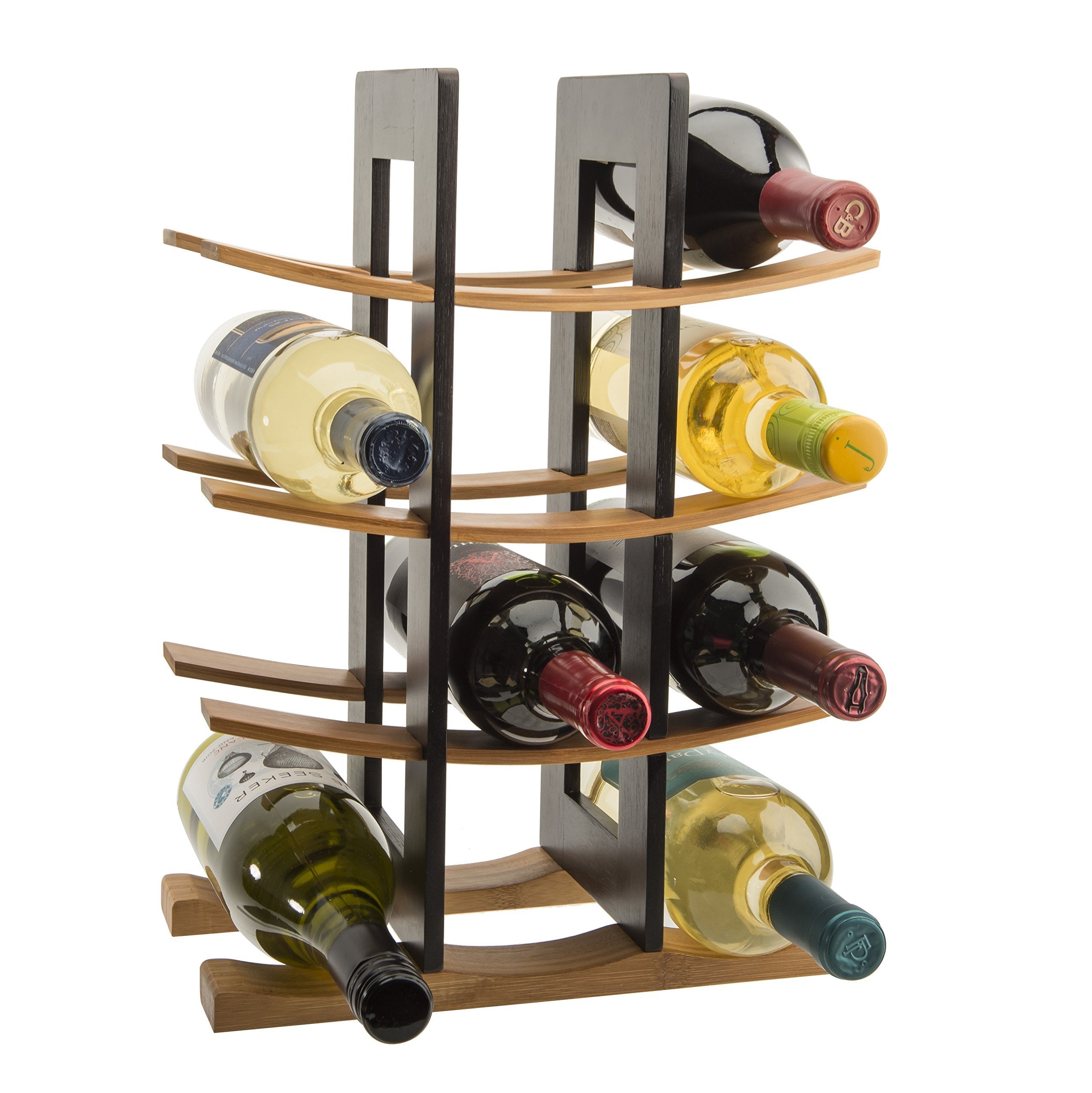 Anchor Home Collection Wine Rack with Espresso Finish, Natural Bamboo