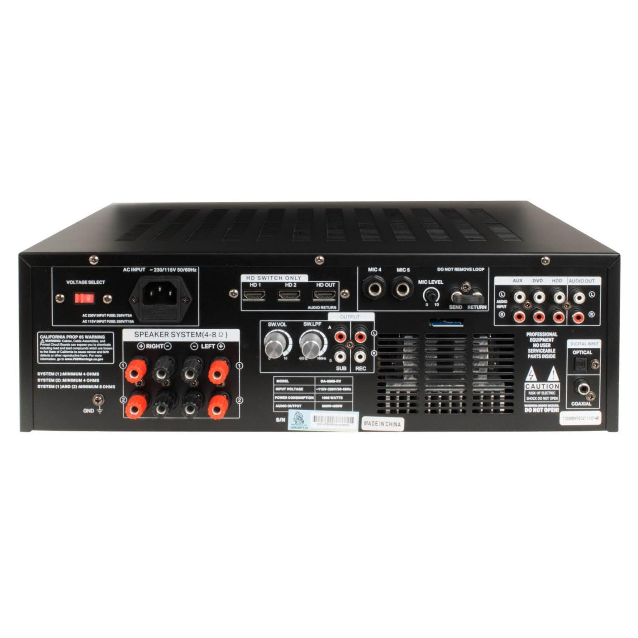 VocoPro KDJ-Star UHF Wireless Microphone Karaoke Speaker System, 12-Inch 600W