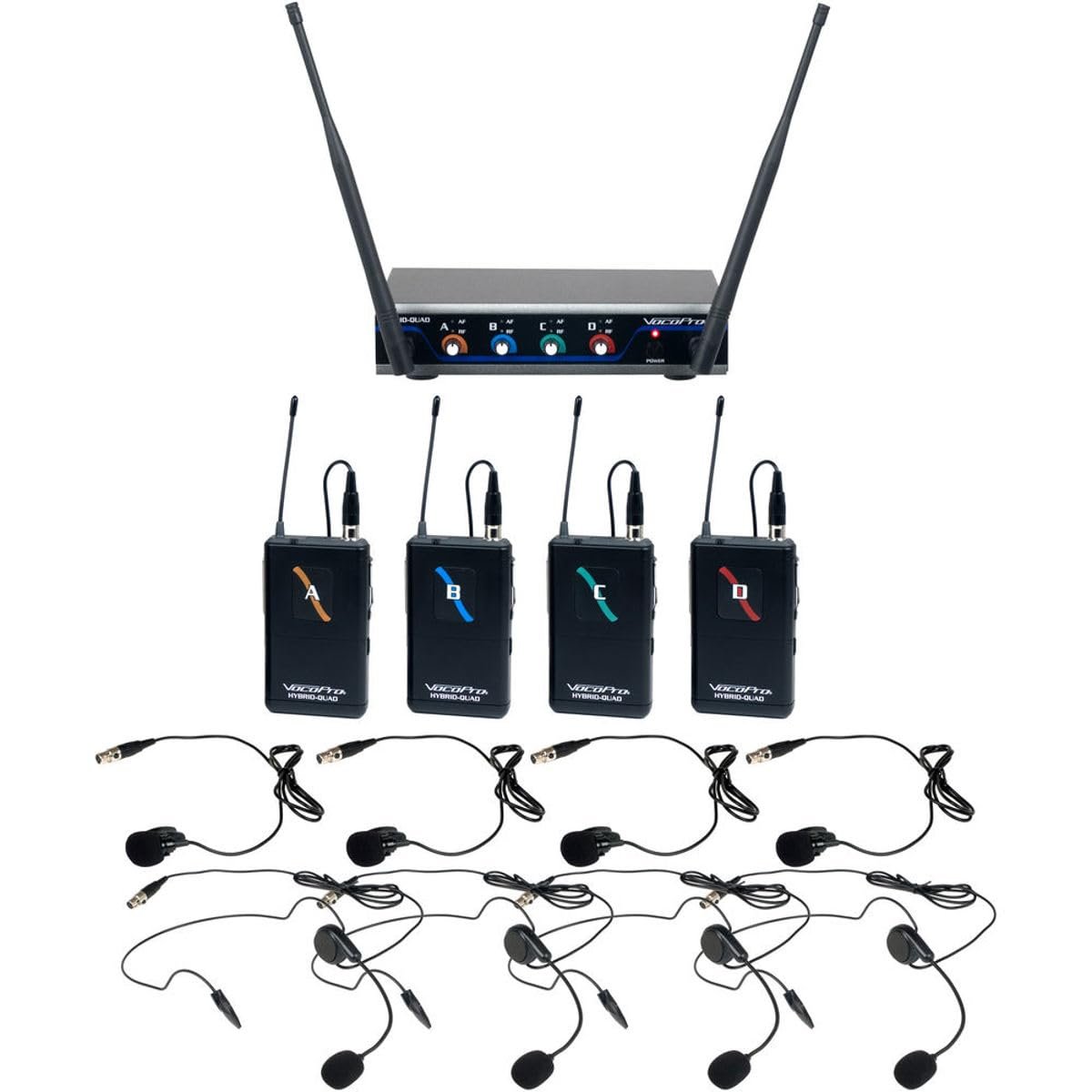 VocoPro Digital-Quad-B4 - Four Channel Wireless, Black