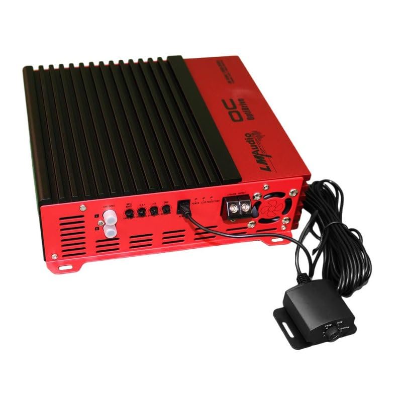 Luna Morena LM-4000.1ZORO Car Audio Amplifier Full Range Amp 1 Channel 4000 Watts 1 Ohm with Dial Adjust Bass Boost Low High Pass Filter