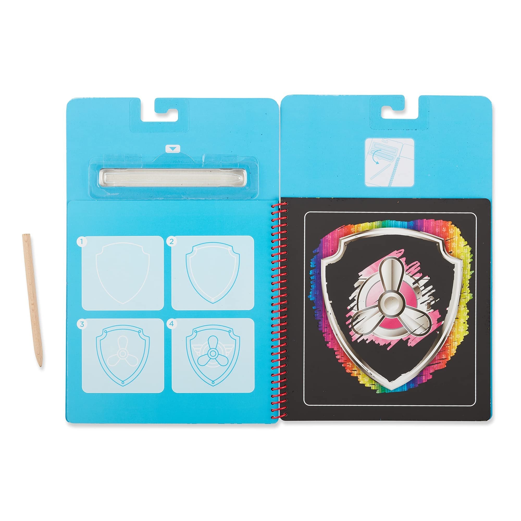 Melissa & Doug PAW Patrol Scratch Art Pad - Skye Colour Reveal Travel Activity Pad