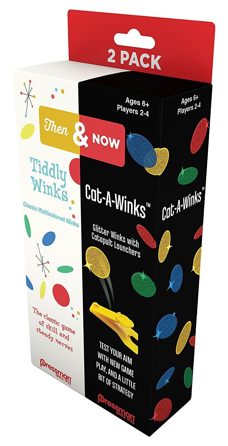 Games - Pressman Toy - Then & Now Tiddly Winks And Catawinks New 1518-24