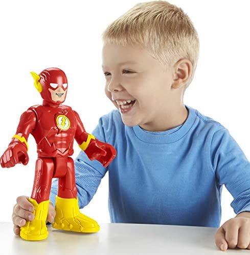 Fisher-Price Imaginext DC Super Friends Preschool Toys The Flash XL 10-Inch Poseable Figure for Pretend Play Ages 3+ Years