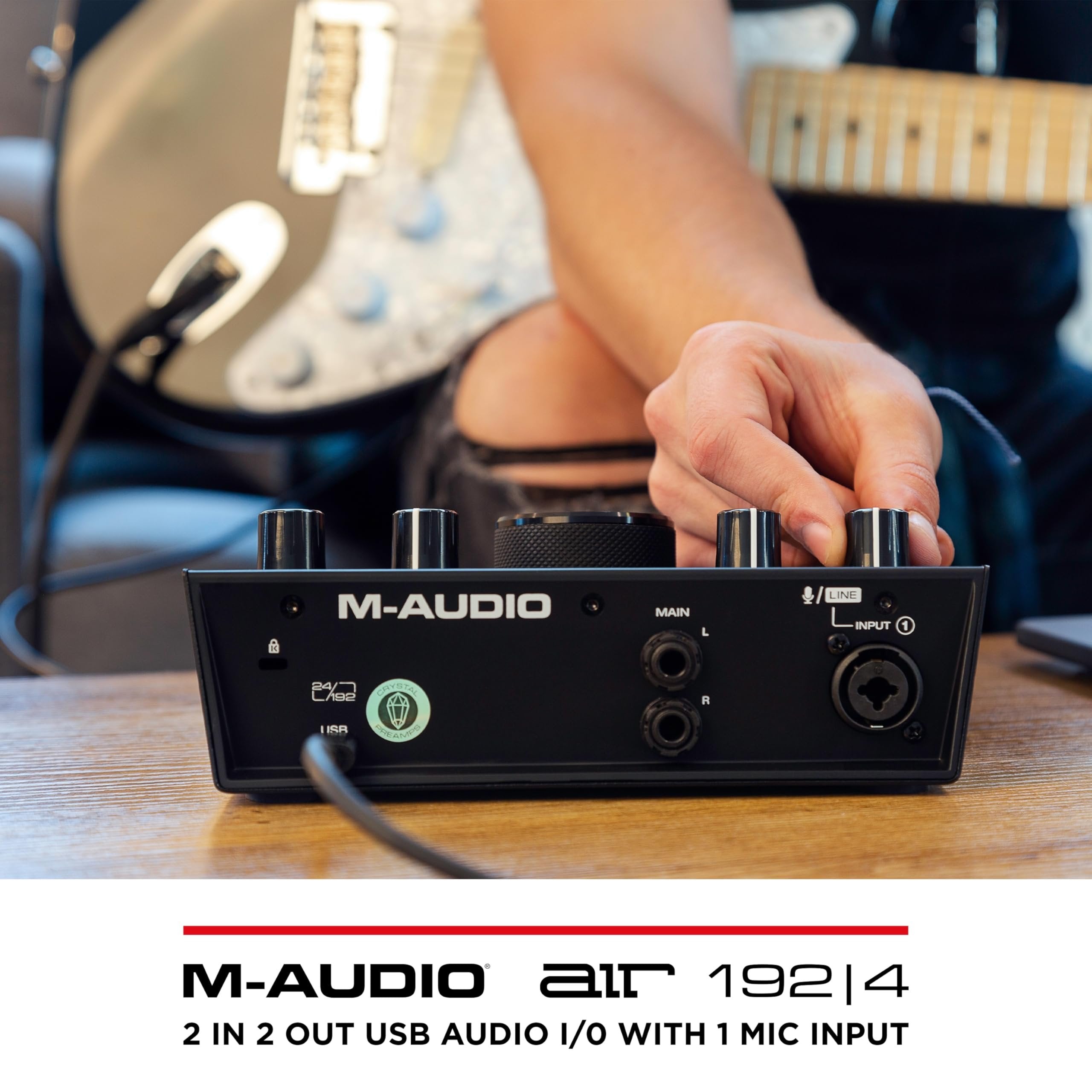 M-AUDIO AIR 192x4 USB-C Audio Interface for Recording, Podcasting, Streaming with Studio Quality Sound, 1 XLR in and Music Production Software