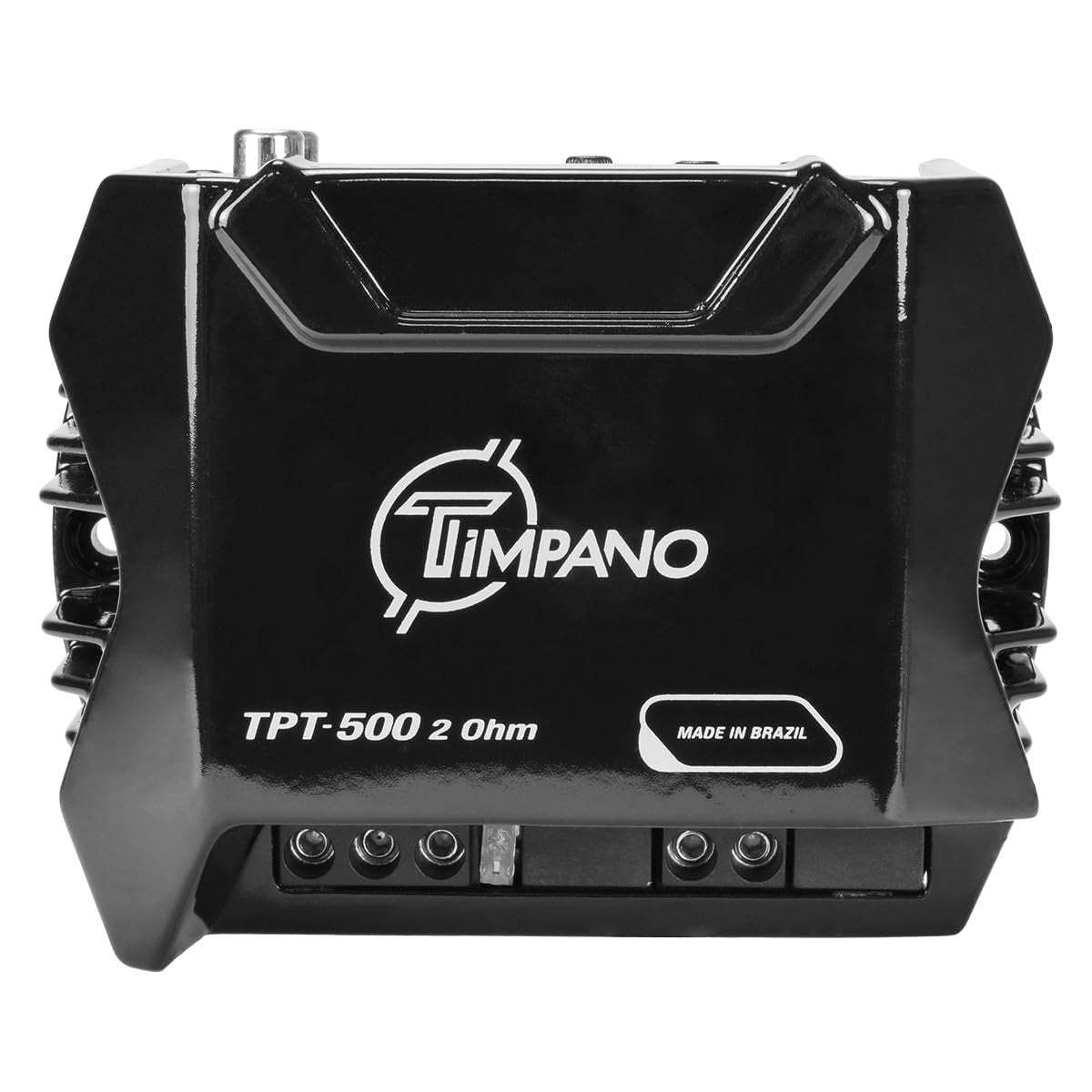 TIMPANO TPT-500 2 Ohms Compact 1 Channel TPT500 2 Ohms Car Audio Amplifier – 1x 500 Watts at 2 Ohms – Mini Stereo 12 Volts Full Range Class D Amp