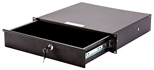 DEEJAY LED TBH2URDW Well-founded Locking Drawer Rack Space Installed In Any Standard 19" Equipment Rack 2u Metal Locking Rack Drawer Equipment Includes An Extra Wide Removable Front Panel