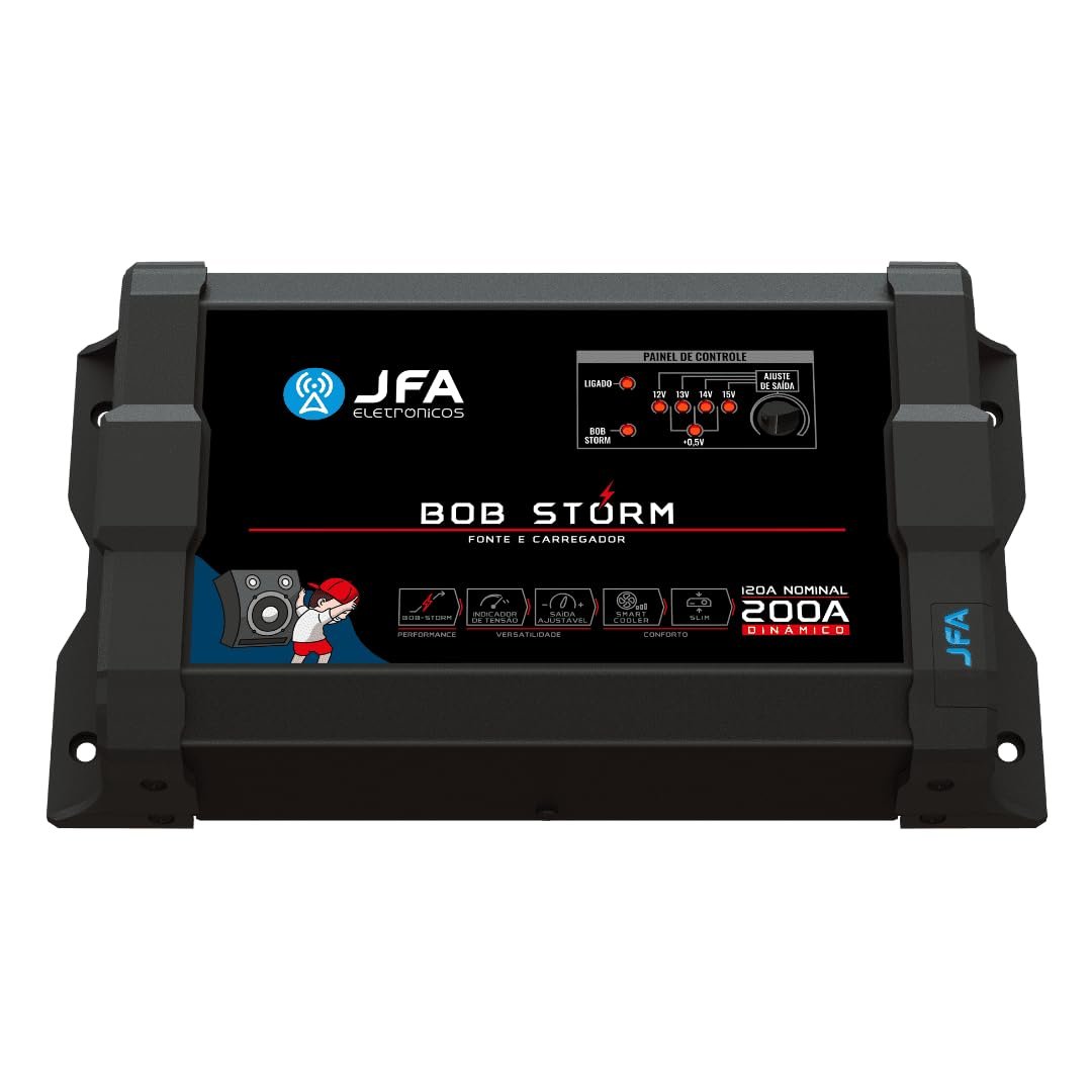 JFA BOB Storm Power Supply and Source Automotive Charger 200 Amperes SCI Bivolt Slim Shape Smart Cooler