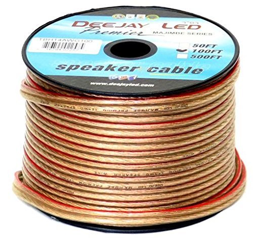 DEEJAY LED 100-Foot 2-Conductor 14 Gauge Stranded Speaker Hookup Cable - TBH14AWG100
