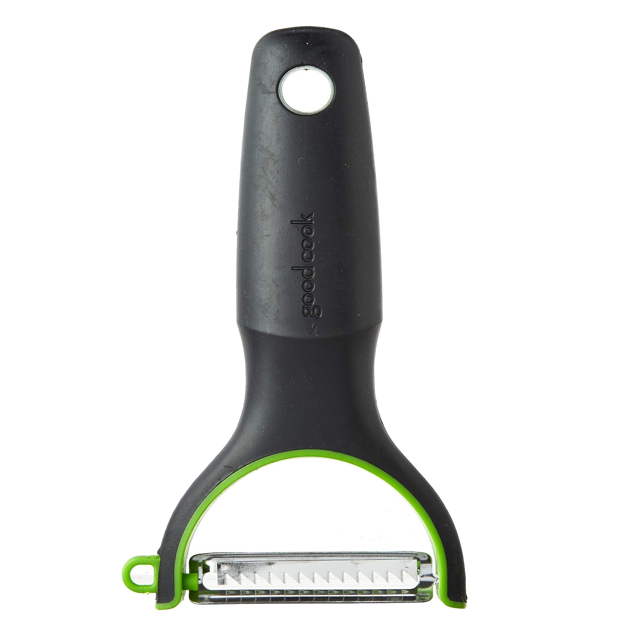 GoodCook Y-Shaped Julian Vegetable Peeler, Easy Grip, Stainless Steel Blade, Black and Green