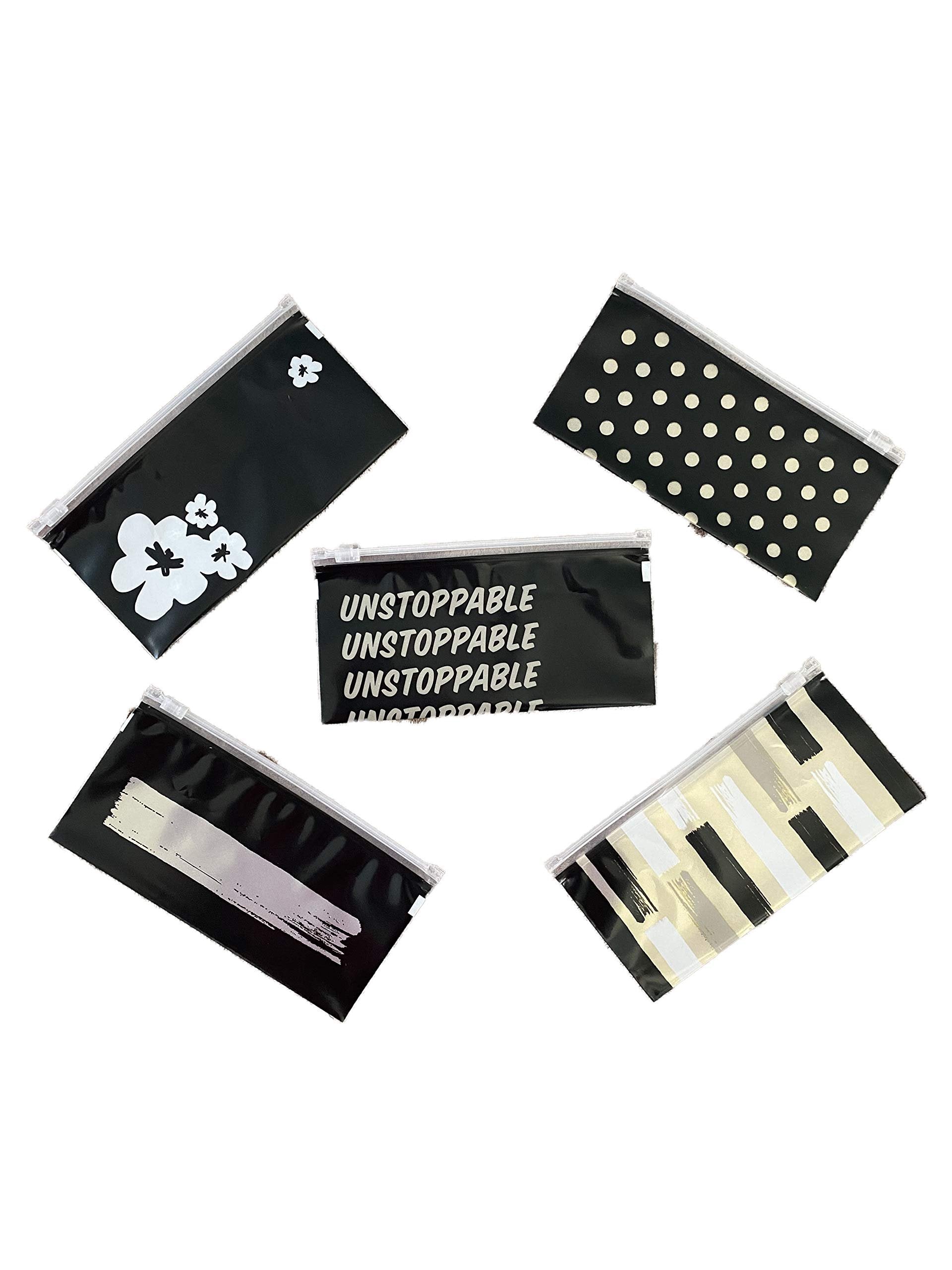 Makeup And Accessory Bags, Contain The Clutter, Use in Gym, Airport, Poolside, Desk, Date Night, Brushes, Lotion (15 Designs Bags) (Chic Collection)