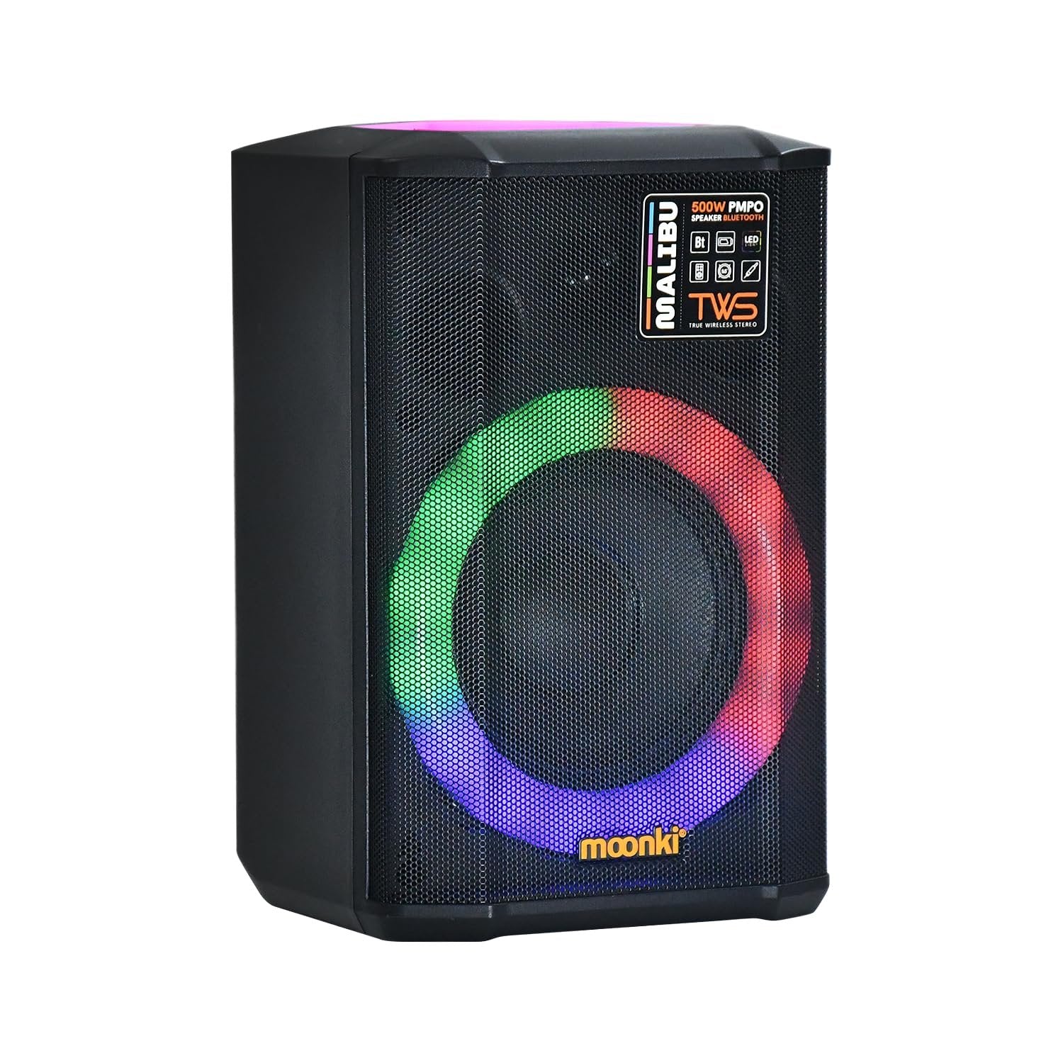 Moonki Sound Malibu - Portable Bluetooth Speaker for Party (Pink)