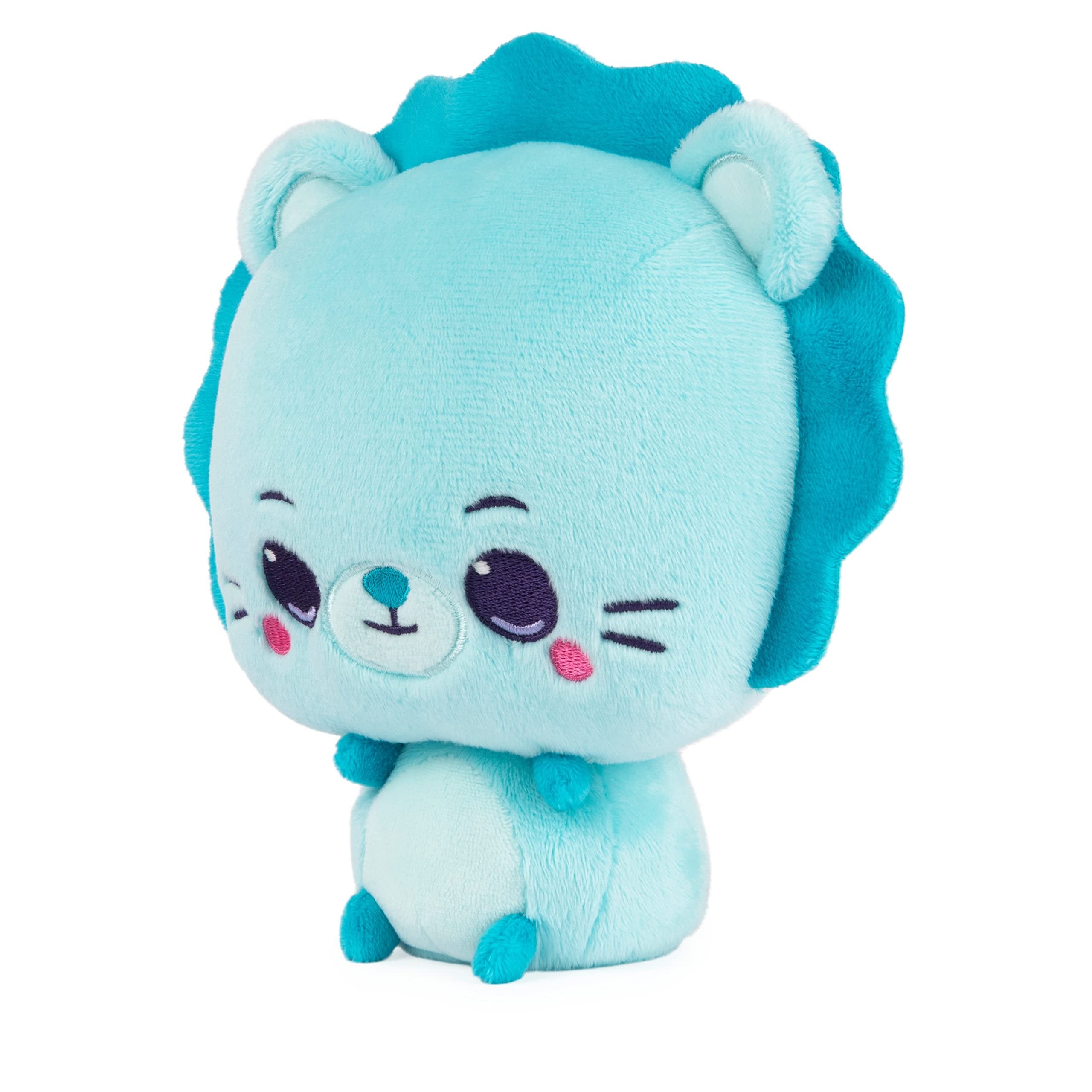 GUND Drops, Roger Roars, Expressive Premium Stuffed Animal Soft Plush Pet, Blue Lion, 6”