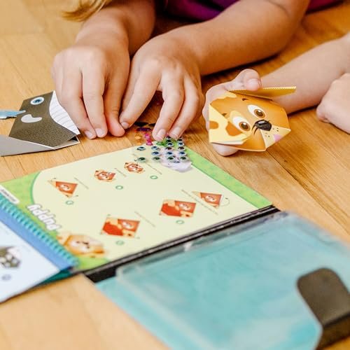Melissa & Doug On the Go Origami Animals Craft Activity Set - 38 Stickers, 40 Origami Papers - Travel Activity, Arts And Crafts, kids for Ages 5+