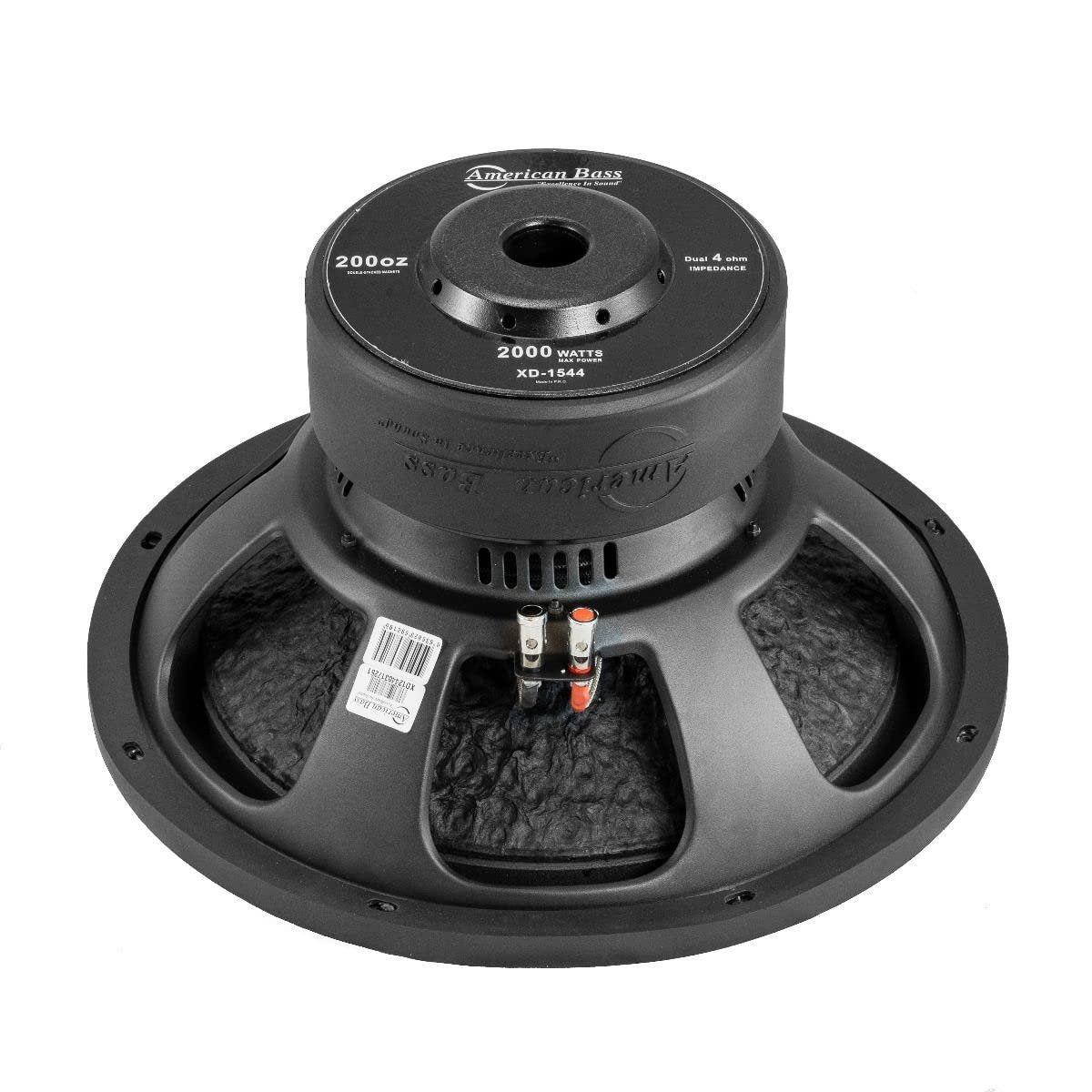 American Bass XD 15 Inch Subwoofer 1000 Watt RMS and 2000 Watt Max Power, 4 Ohm Impedance, 170-oz Magnet, and 3-inch Voice Coil, Pack of 1