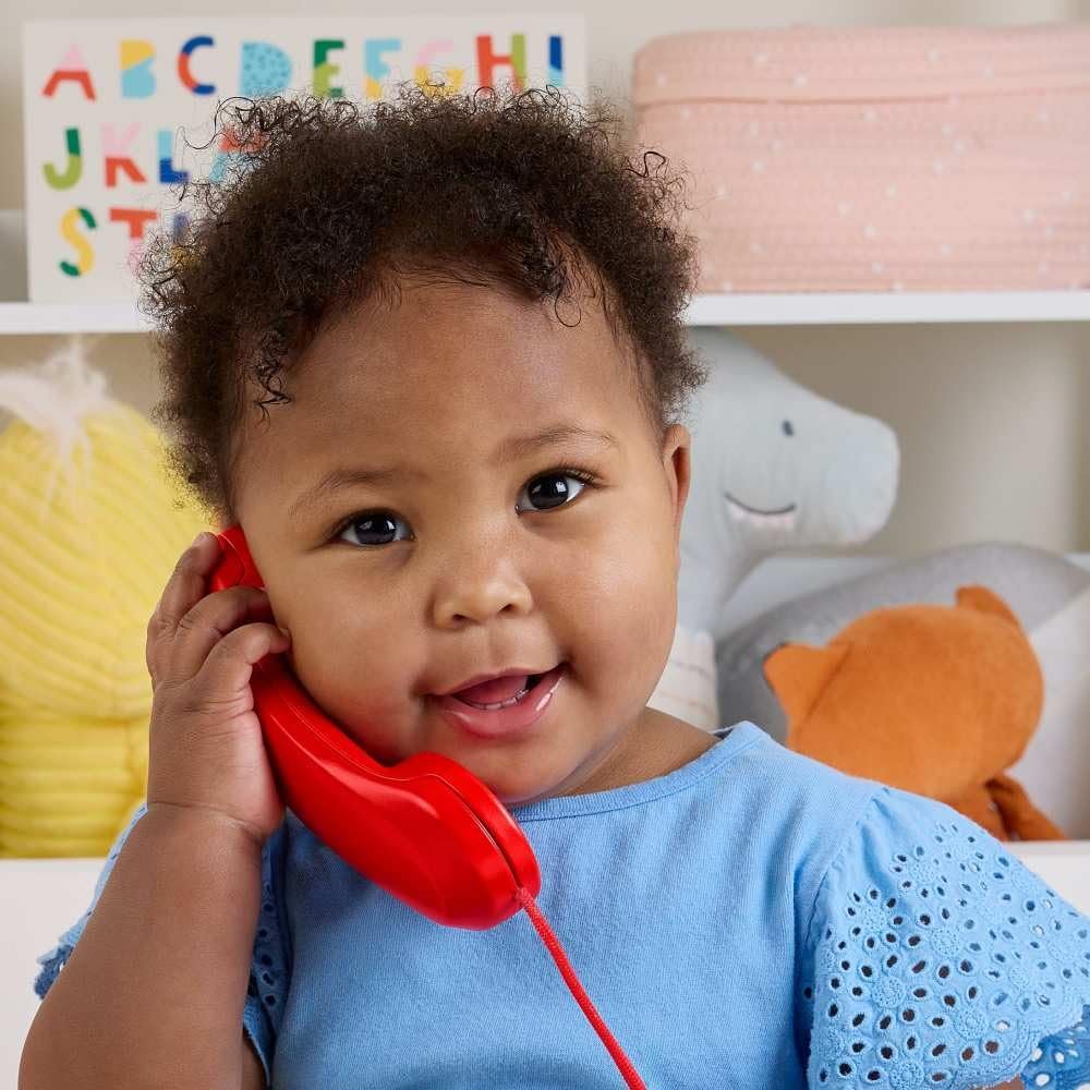 Fisher-Price Baby Toy Red Chatter Telephone, Mattel 80th Anniversary Edition Pull-Along Activity for Infants & Toddlers Ages 1+ Years