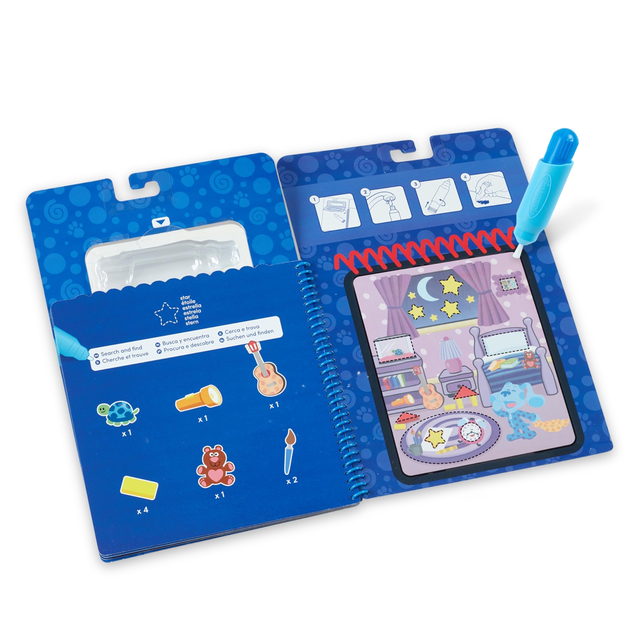 Melissa & Doug Blues Clues & You! Water Wow!! Shapes Water Reveal Travel Book | Activity Pad | 3+ | Gift for Boy or Girl