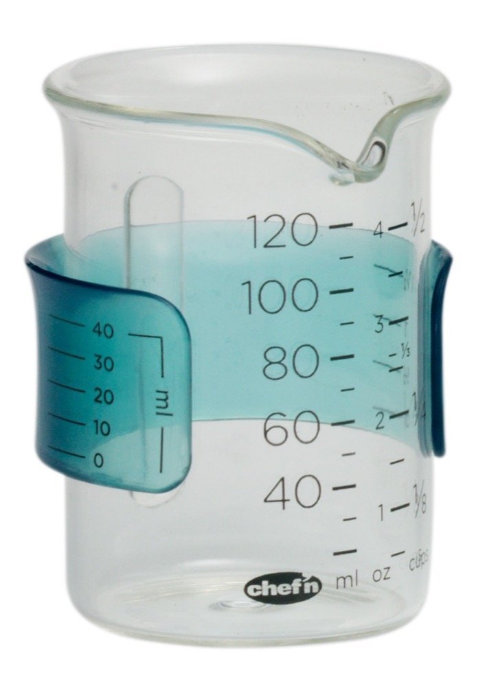 Chef'n Set of 3 Adjustable Measuring Beakers, Clear
