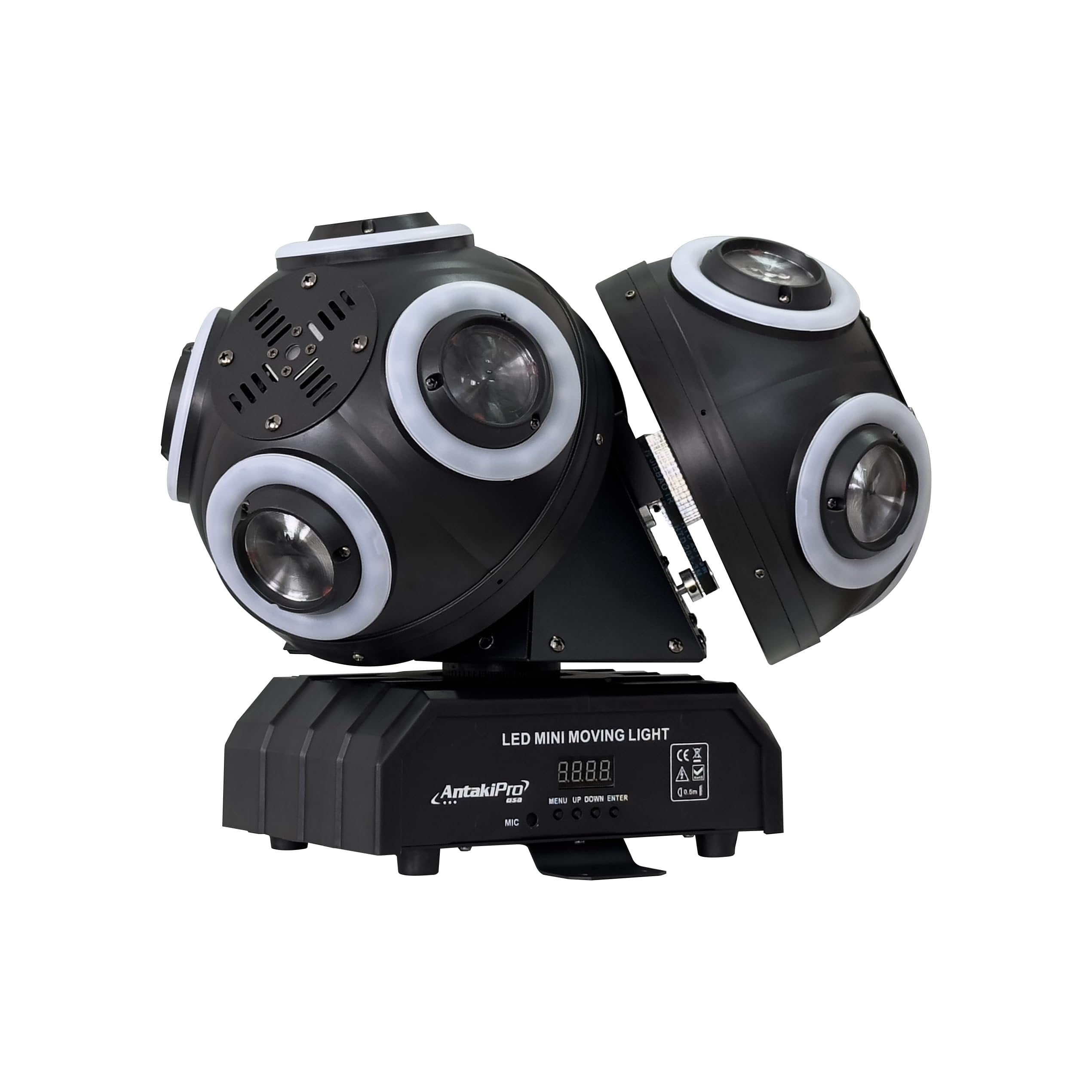 ANTAKIPRO 150W Moving Head DJ Light with 18×10W RGBW LEDs, Auto-Run, Sound-Activated, DMX512, Master-Slave Control for Stage, Club, Party, Concert Lighting