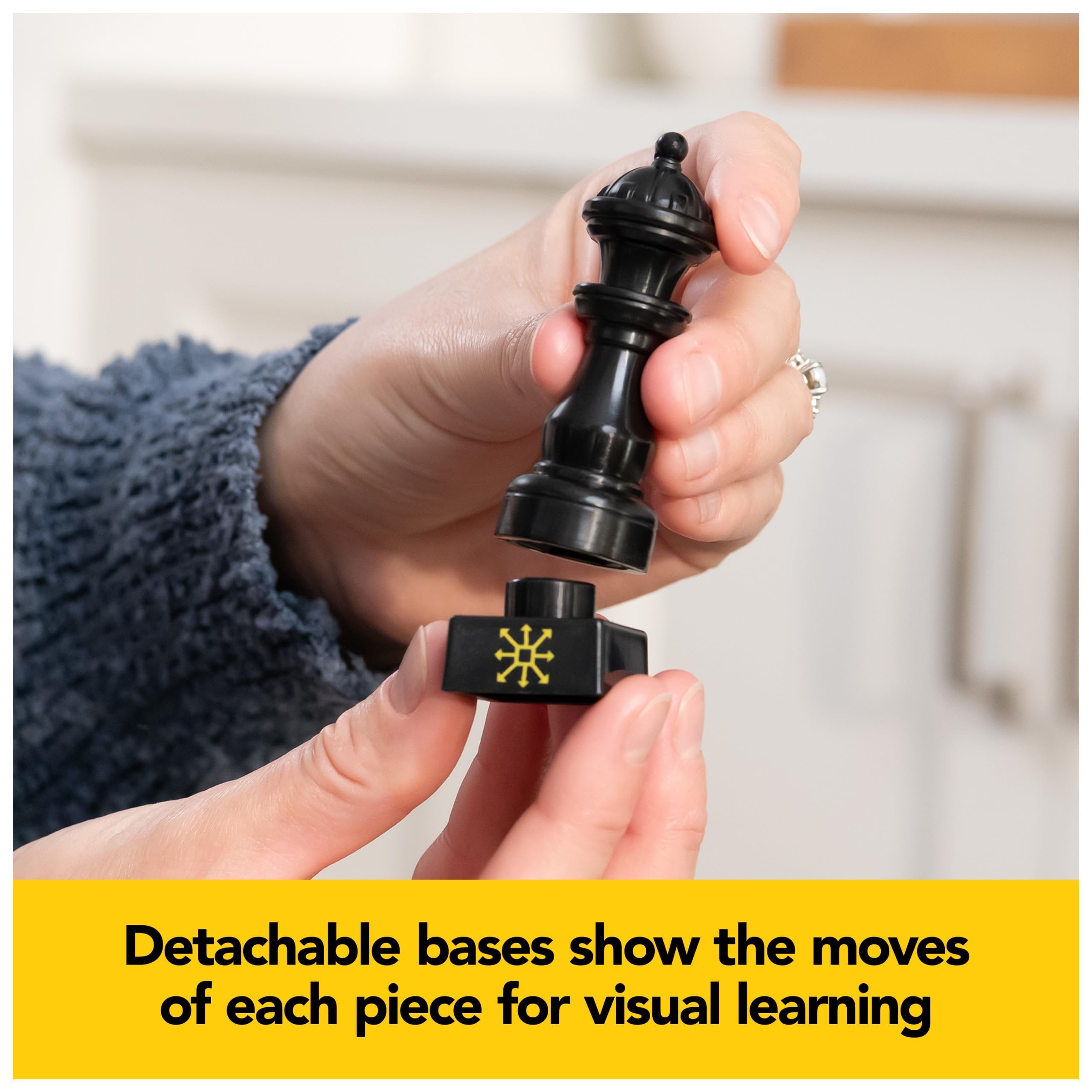 Spin Master Games, Chess Made Simple, Learn to Play Strategy Board Games for Beginners, Chess, 2 Players, for Kids Ages 8 & Up