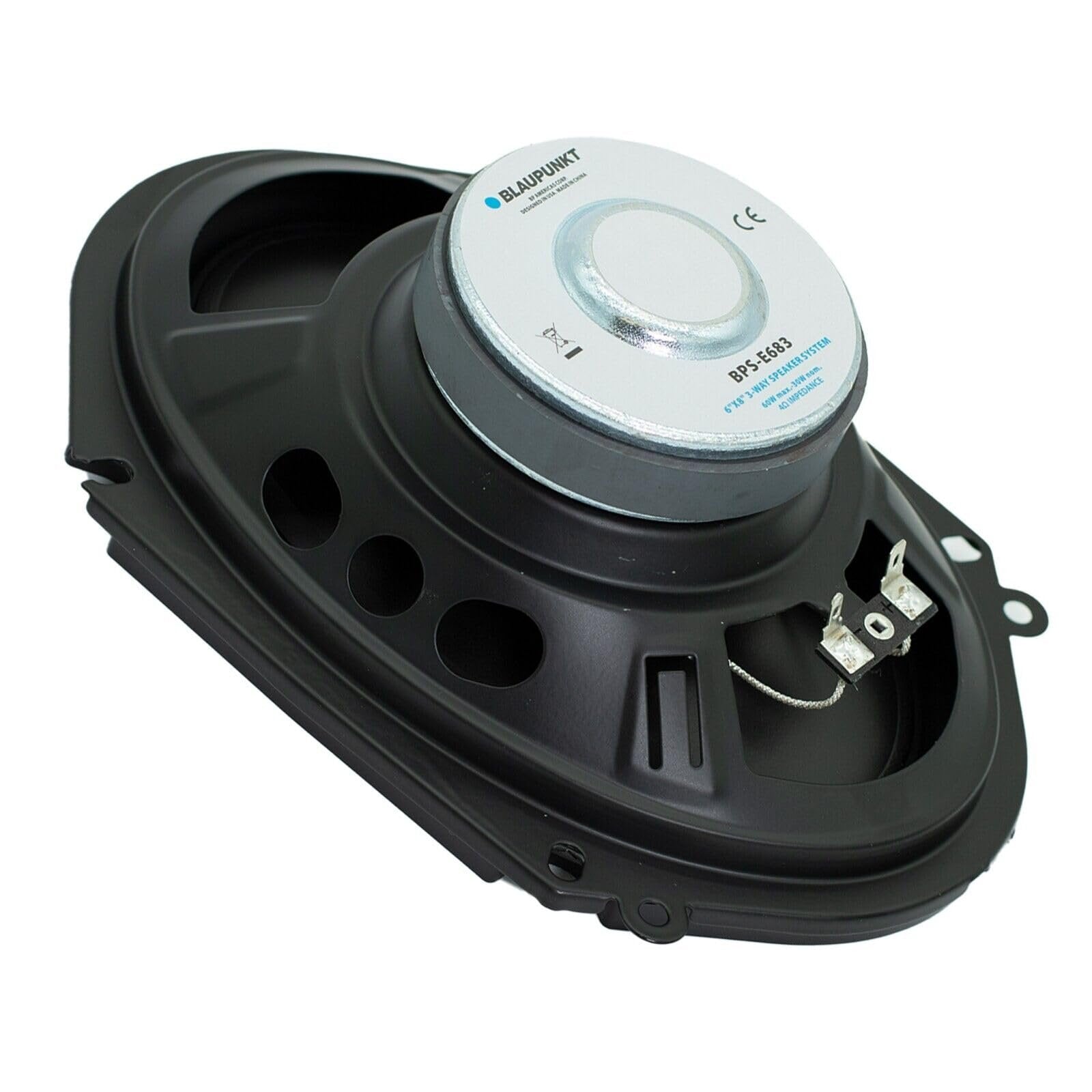 BLAUPUNKT BPS-E683 6x8 3-Way Car Speakers 120W - High-Performance, Full-Range Sound, Easy Installation – Pair Bundle with Gravity Magnet Phone Holder