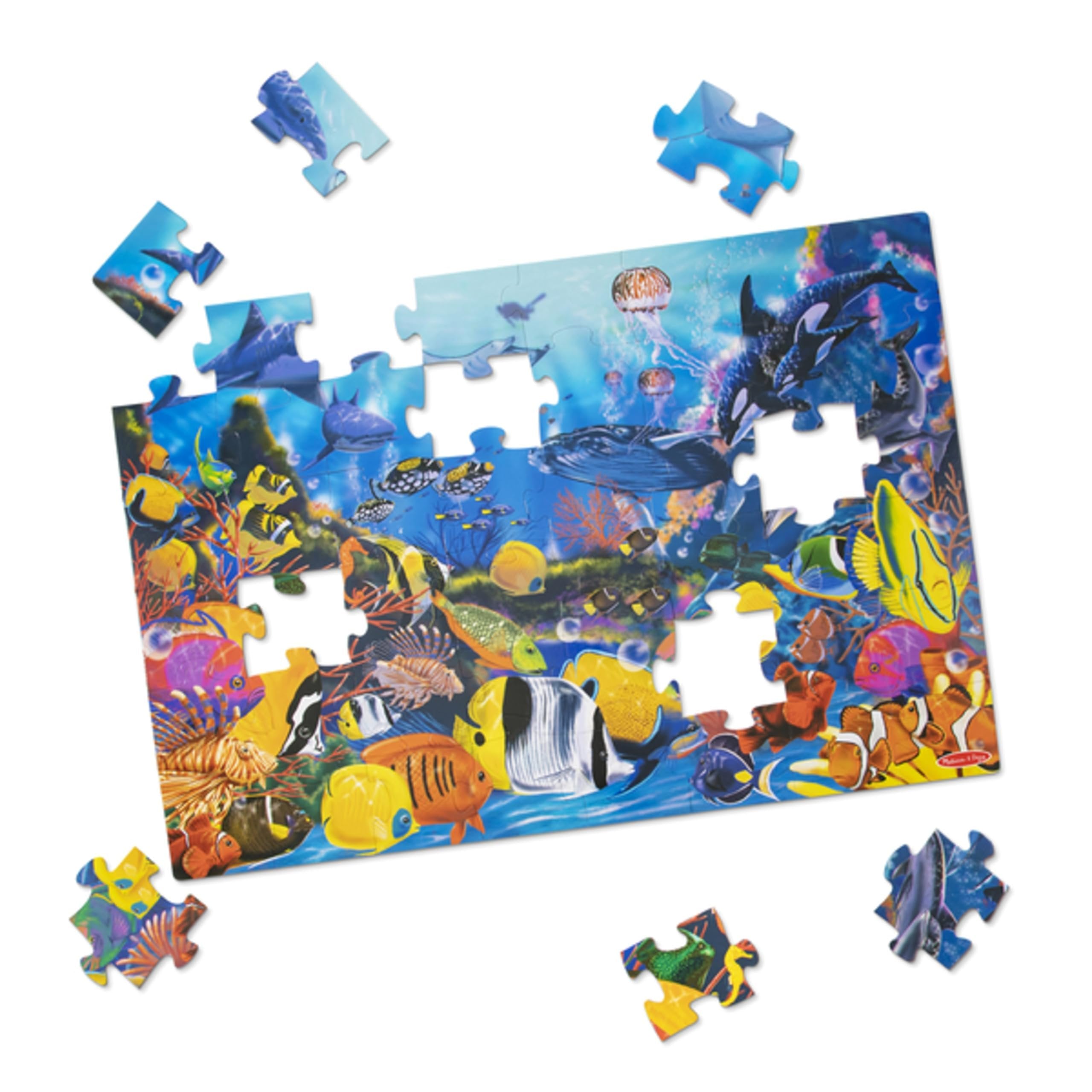 Melissa & Doug Underwater Ocean Floor Puzzle (48 pcs, 2 x 3 feet) - FSC Certified