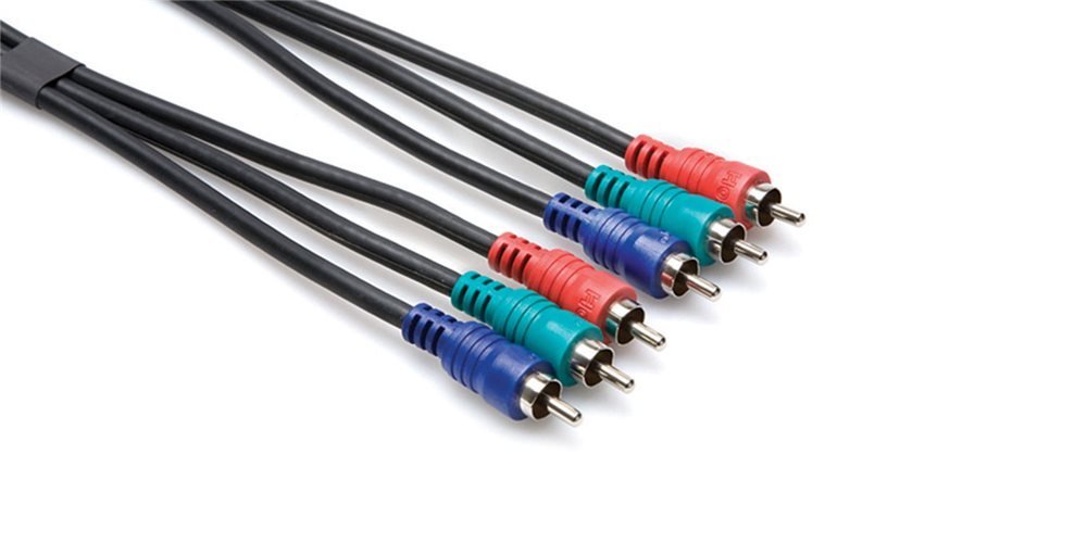 Hosa Component Video Cable Three 75 Ohm Coax. Cable with Three RCA Plugs, 3M (9.9ft.)