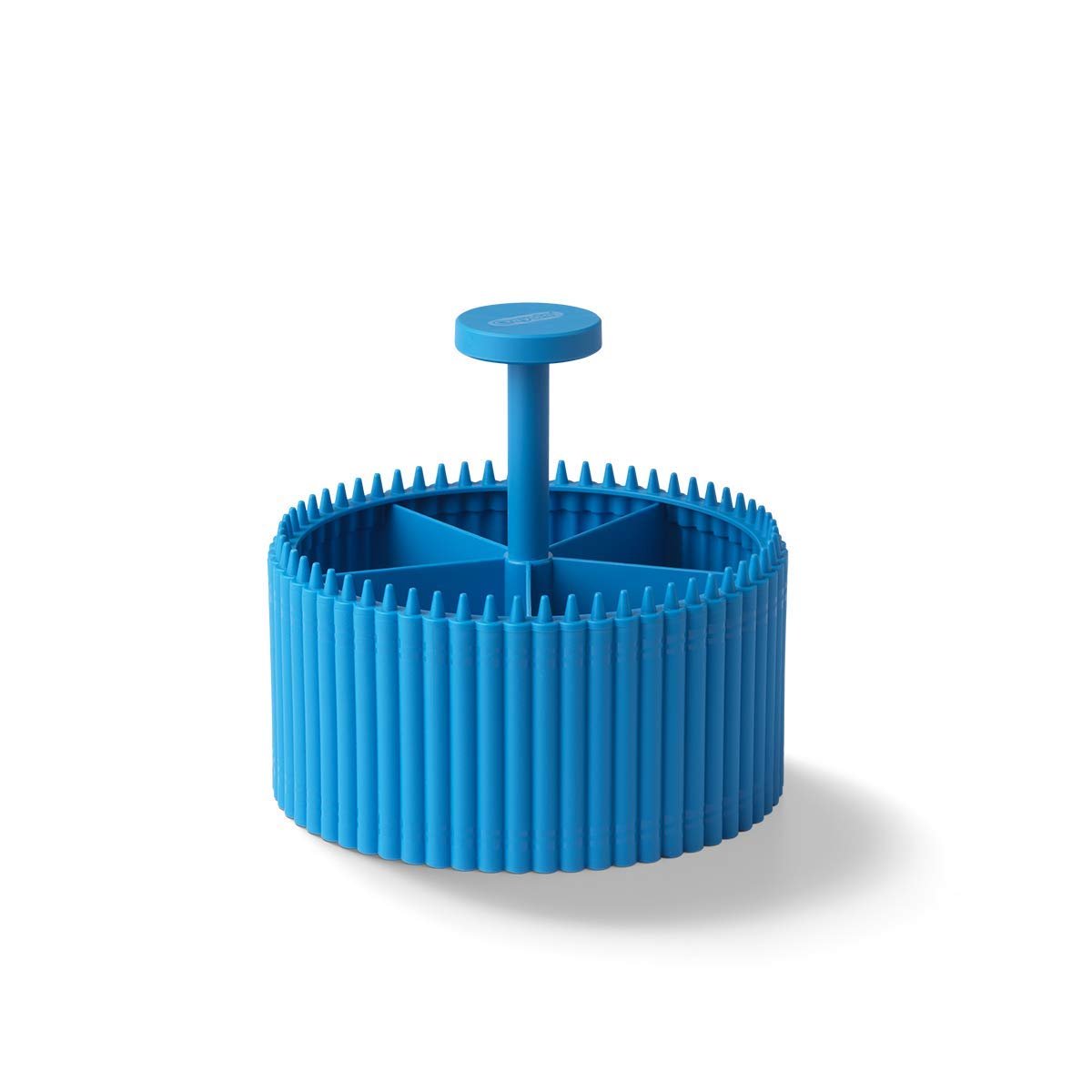Crayola Round Storage Organizer - Creative Kids Desk Organizer with 5 Sections for Storing Pens, Pencils, Crayons and Other School/Office Supplies, Cerulean, Kids 3+ Years