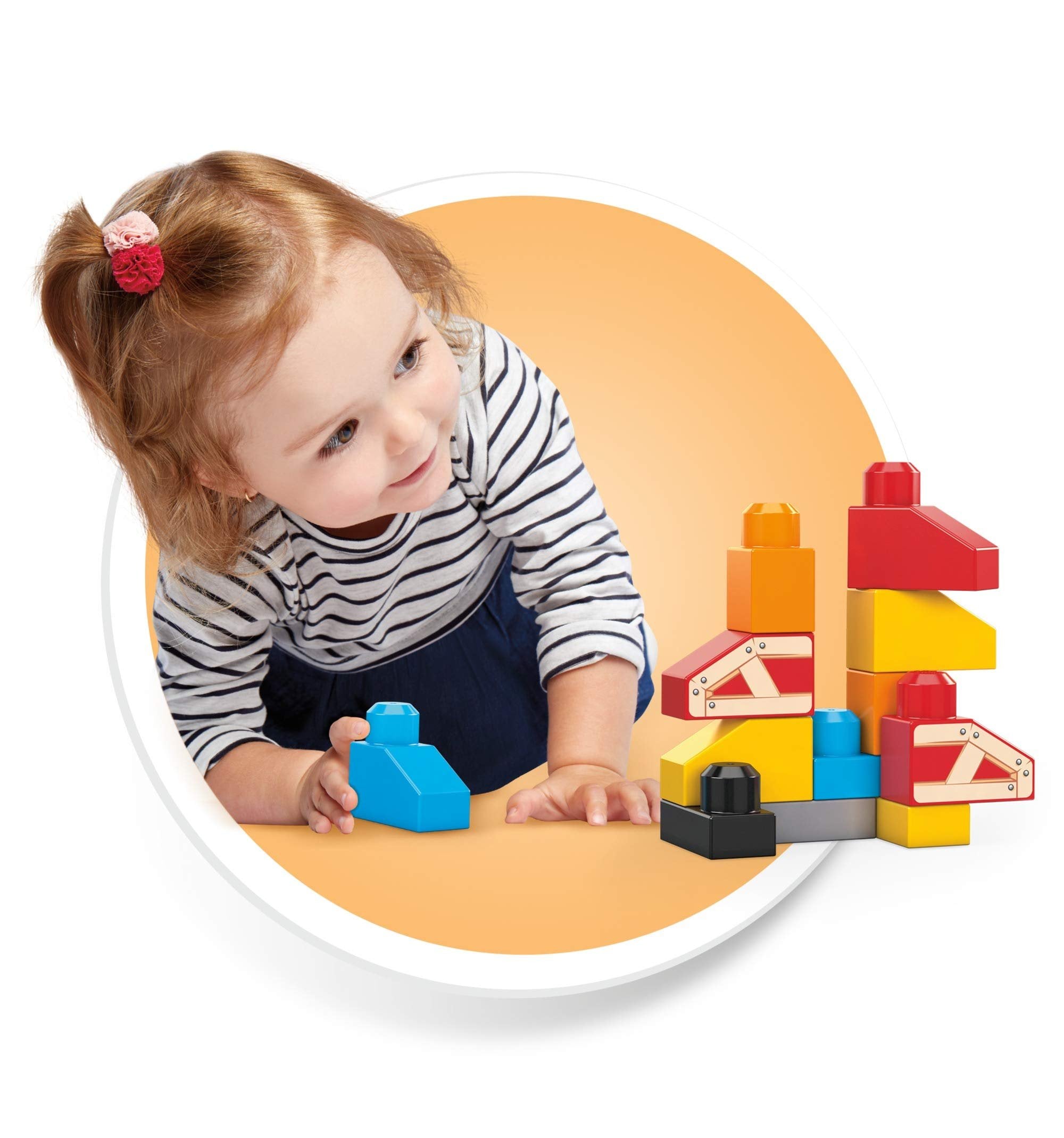 Mega Bloks Lil’ Building Toolkit Preschool Building Set with Hammer