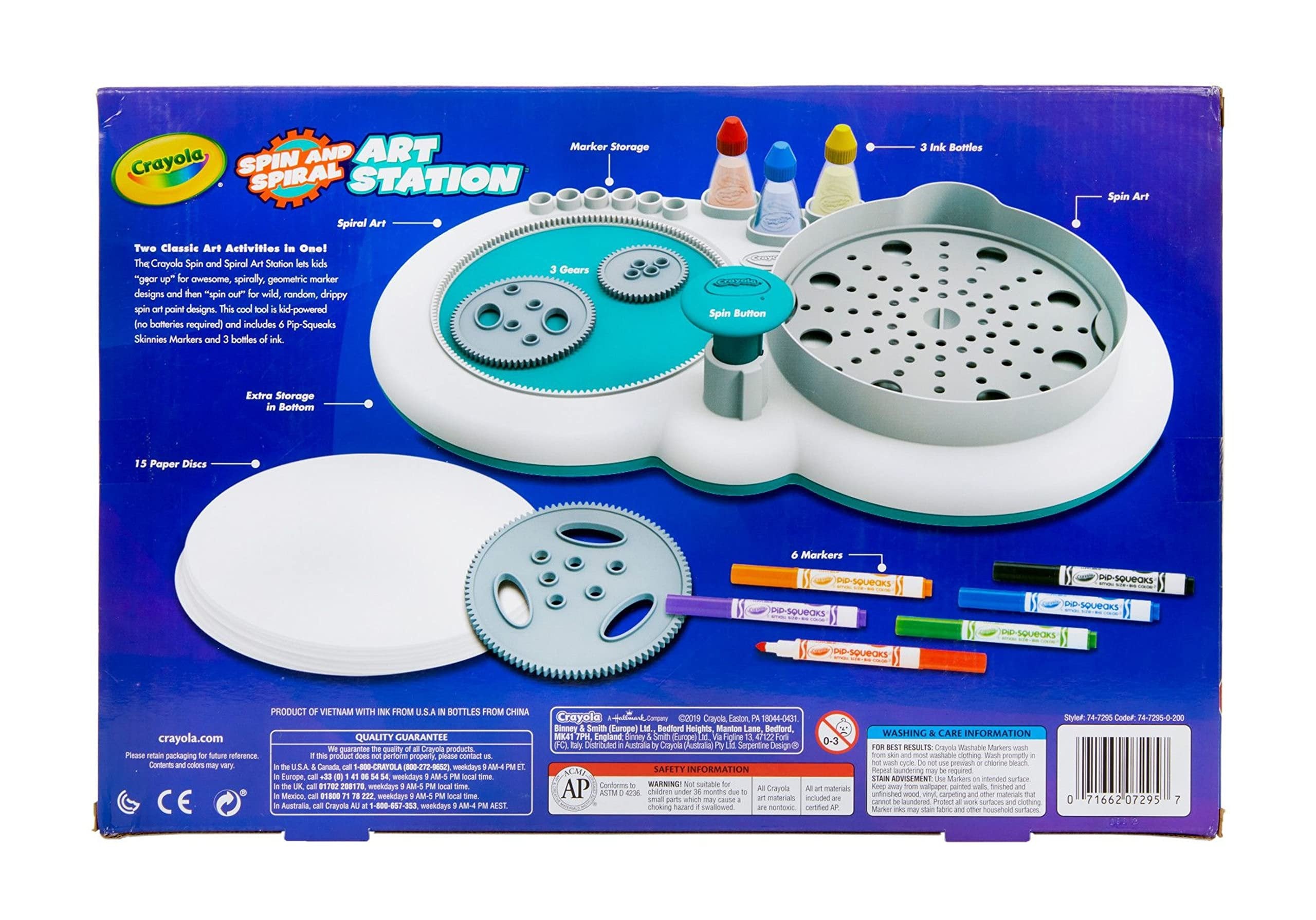 Crayola Spin & Spiral Art Station, DIY Crafts, Toys for Boys & Girls, Gift, Age 6, 7, 8, 9