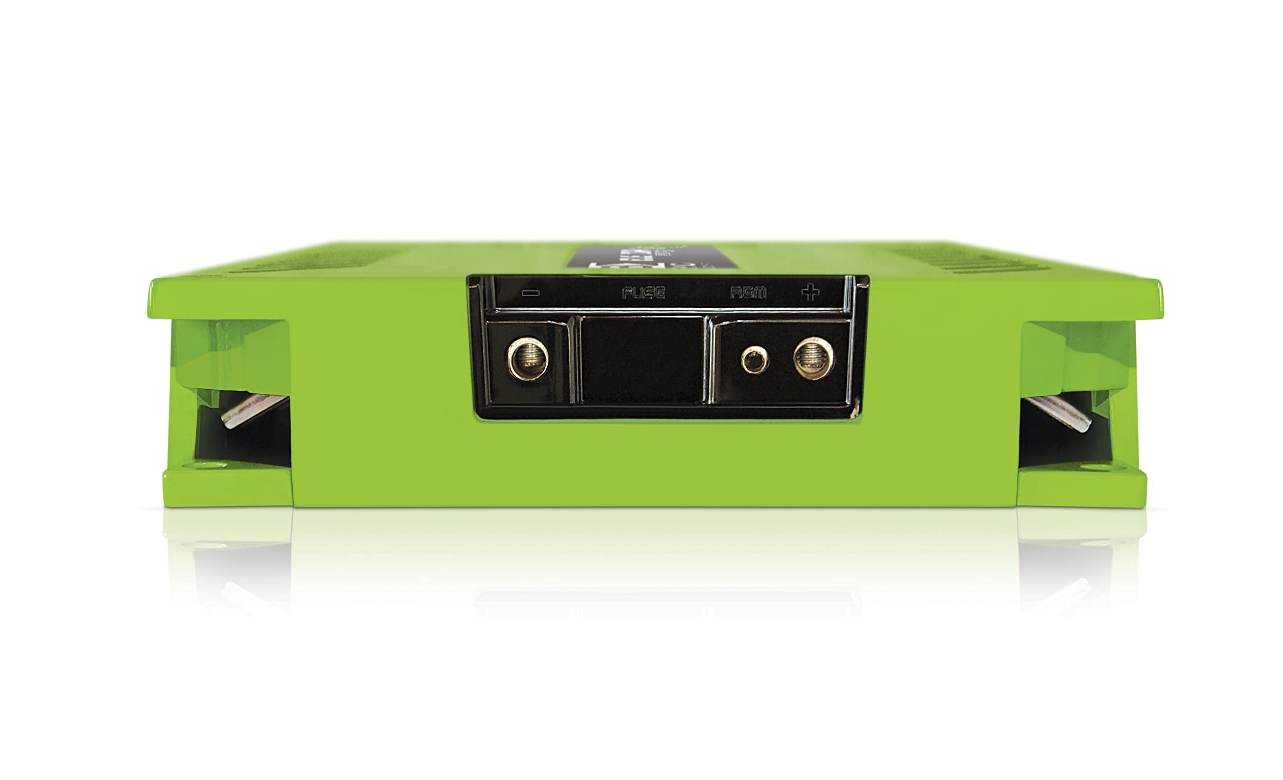 Electra 1-Ch. Vehicle Audio Bass Amplifier - 3000WRMS D Class High-Powered Mono Bass Amp w/Subsonic & Low Pass Filters Stable @ 2 ohm, LED Indicators, Sound Specialization, Green - BANDA 3K2OHMGREEN